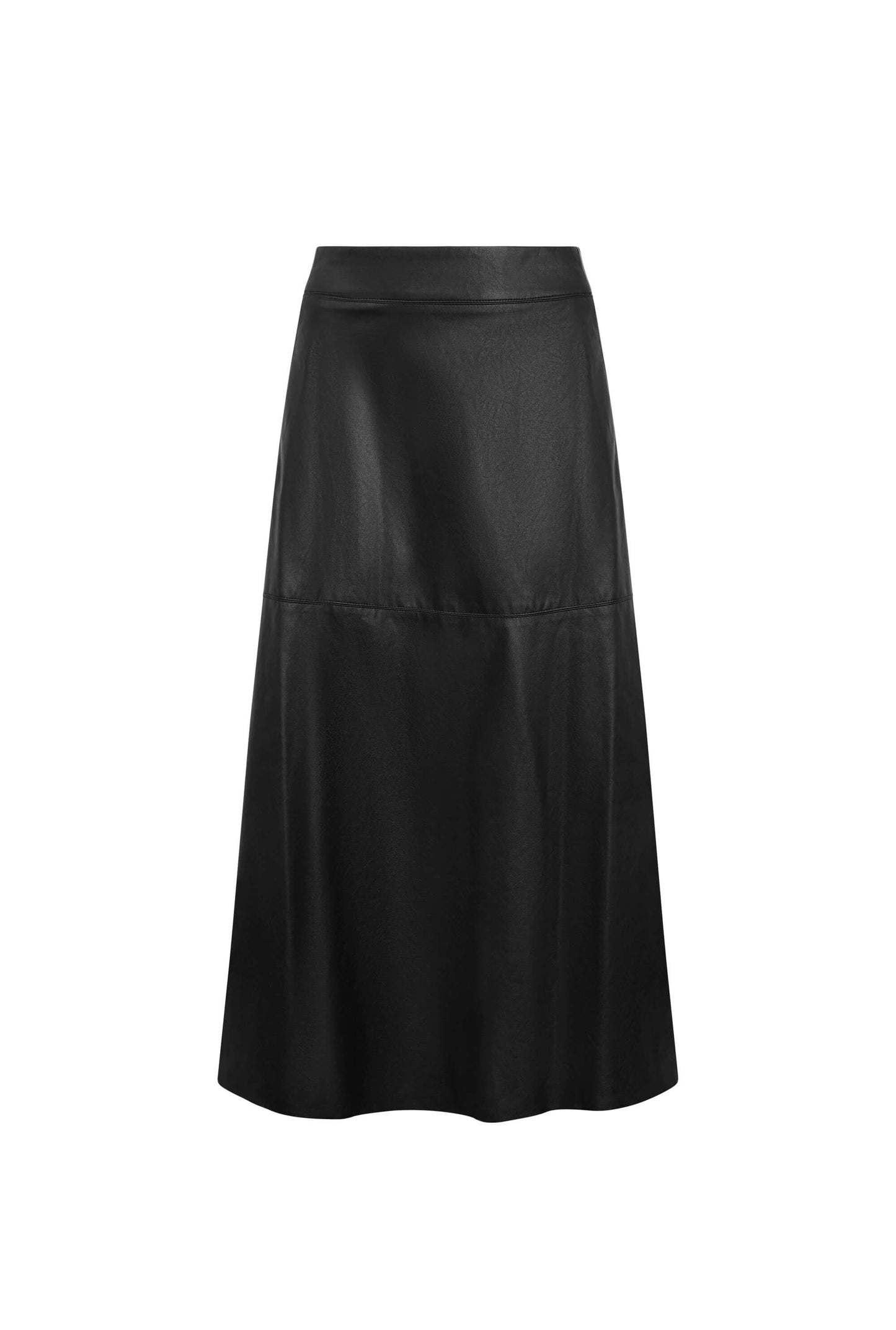 A Line Faux Leather Skirt