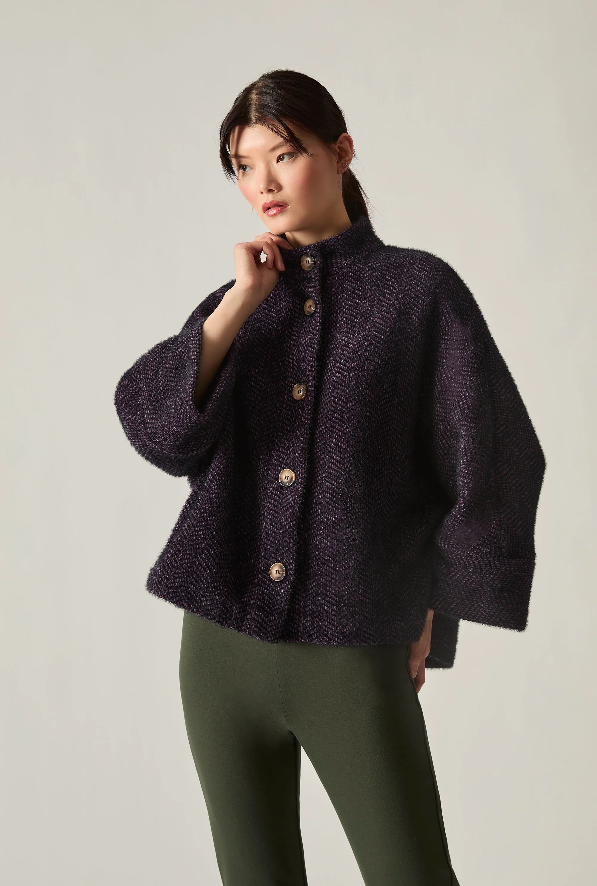 Batwing Black and Purple Jacket | Italian Design | James Lakeland