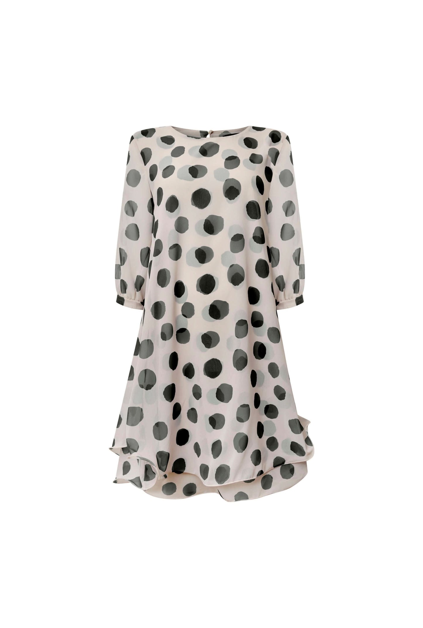 Black-Cream Polka Dot Dress