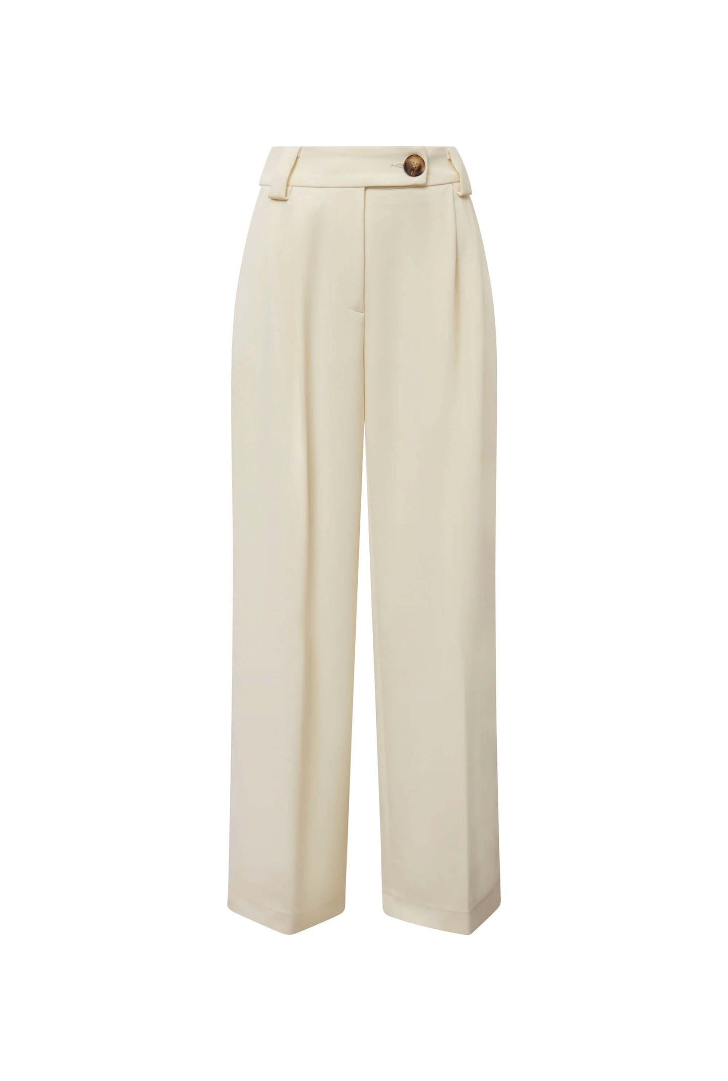 Button Cream Trousers