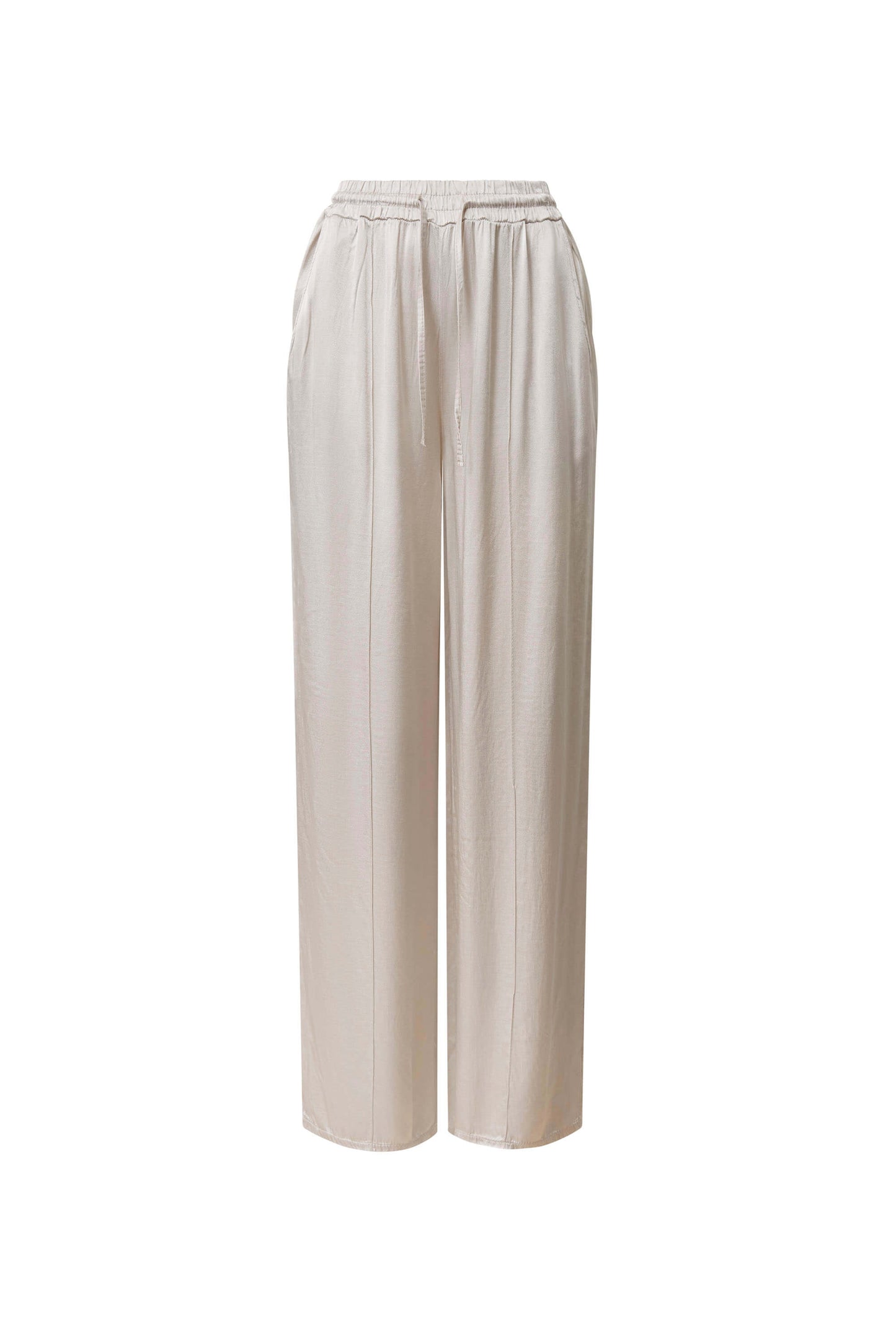 Drawstring Beige Trousers