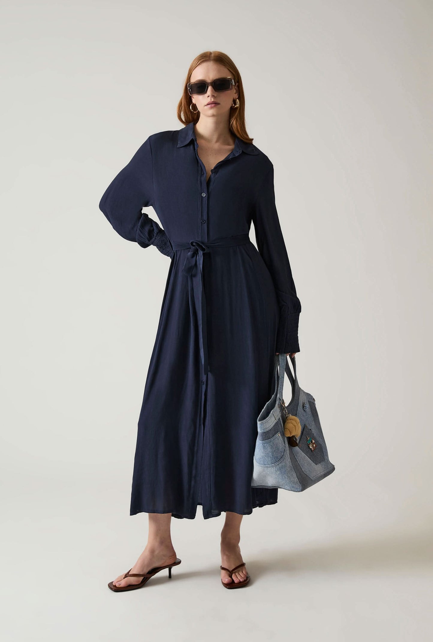 Navy Midi Dress