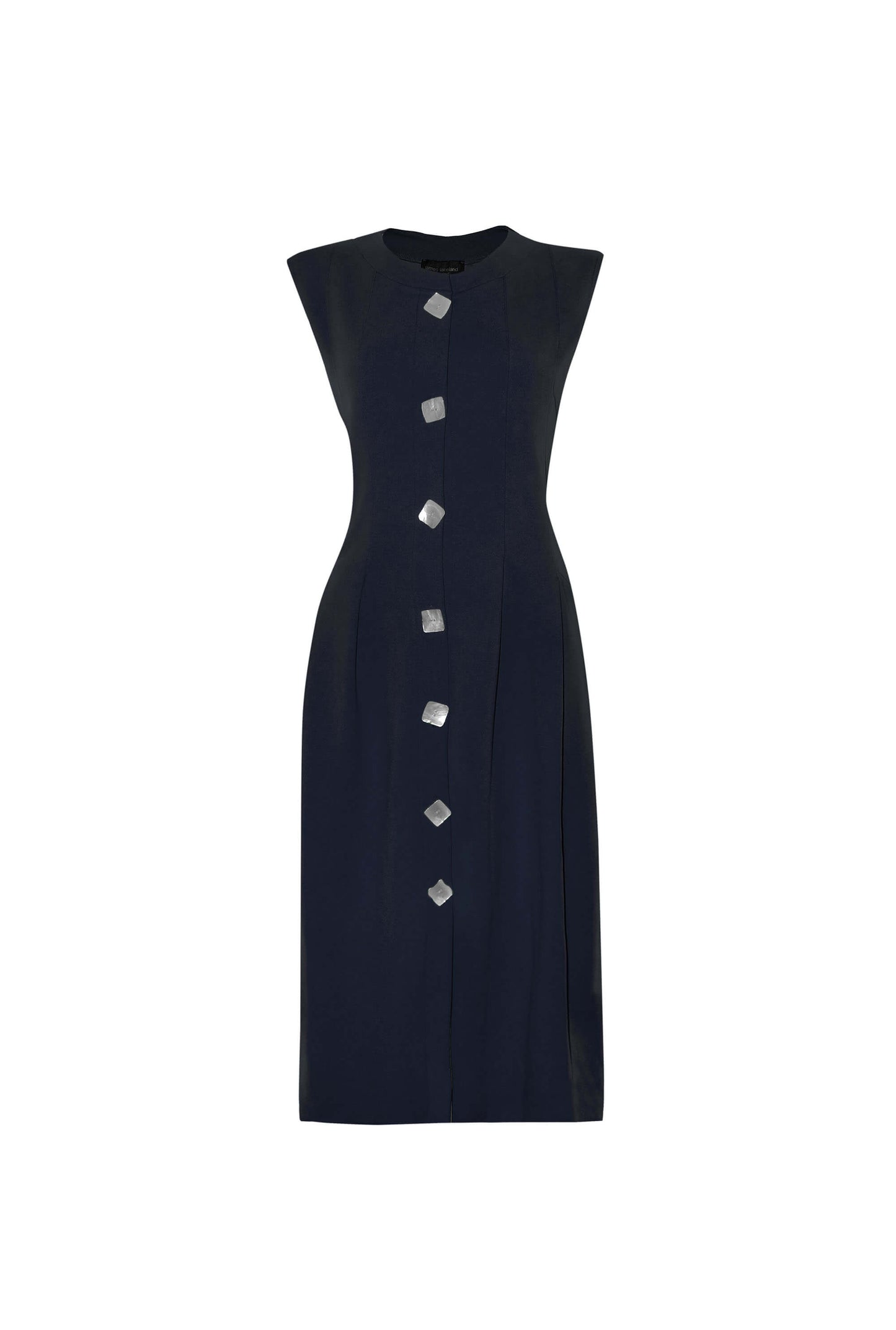 Navy Pocket Midi Dress