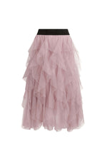Organza Ruffled Skirt Pink