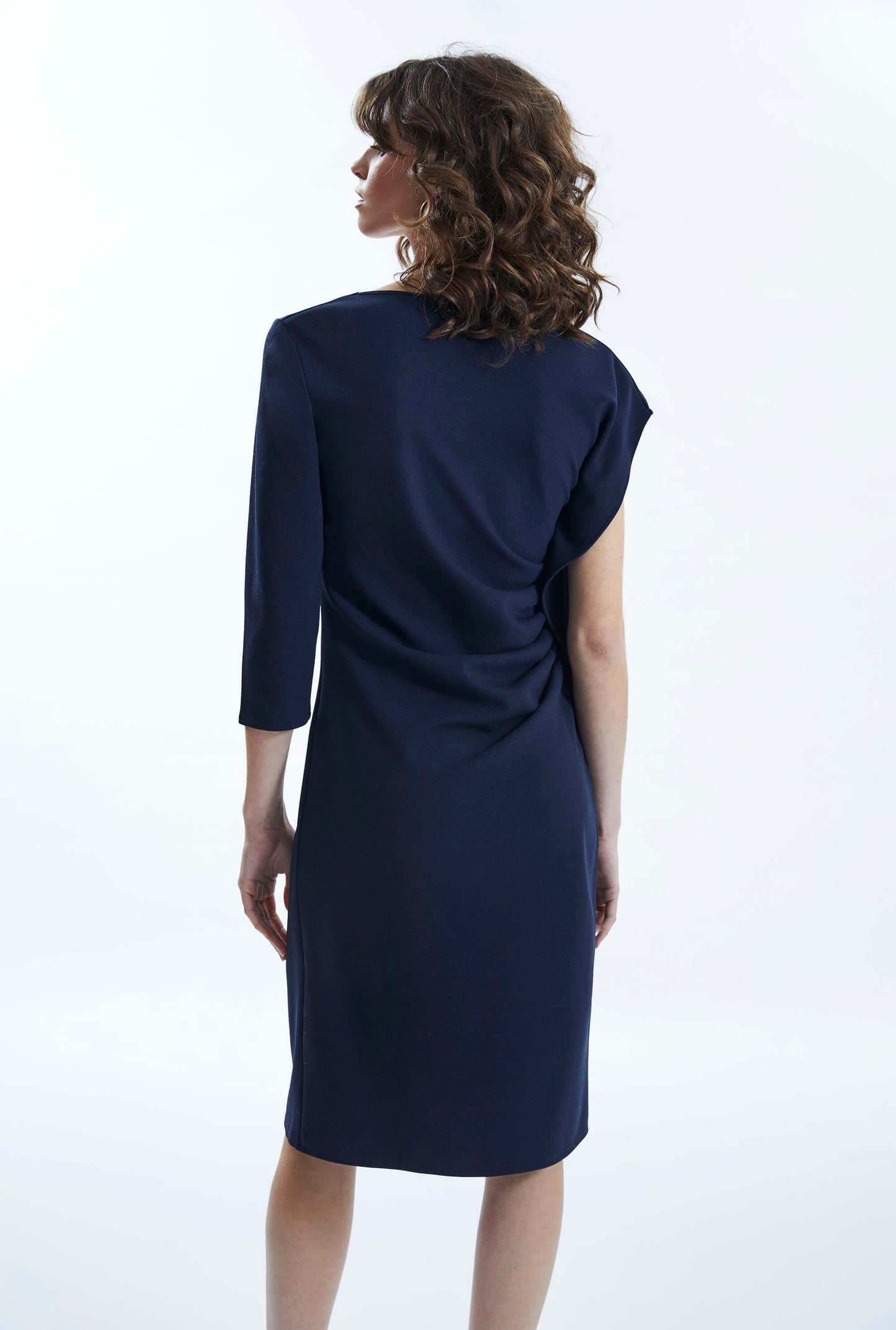 Side Ruched Asymmetrical Dress