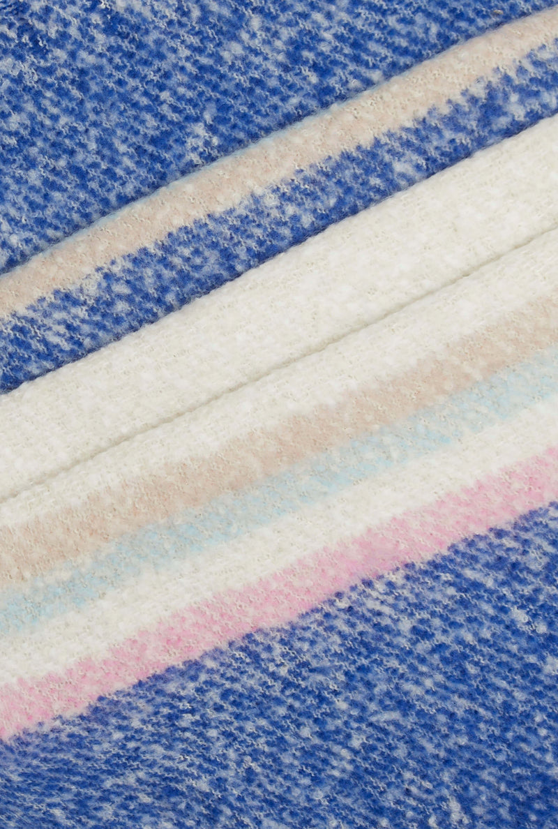 Stripe Blanket Scarf Blue