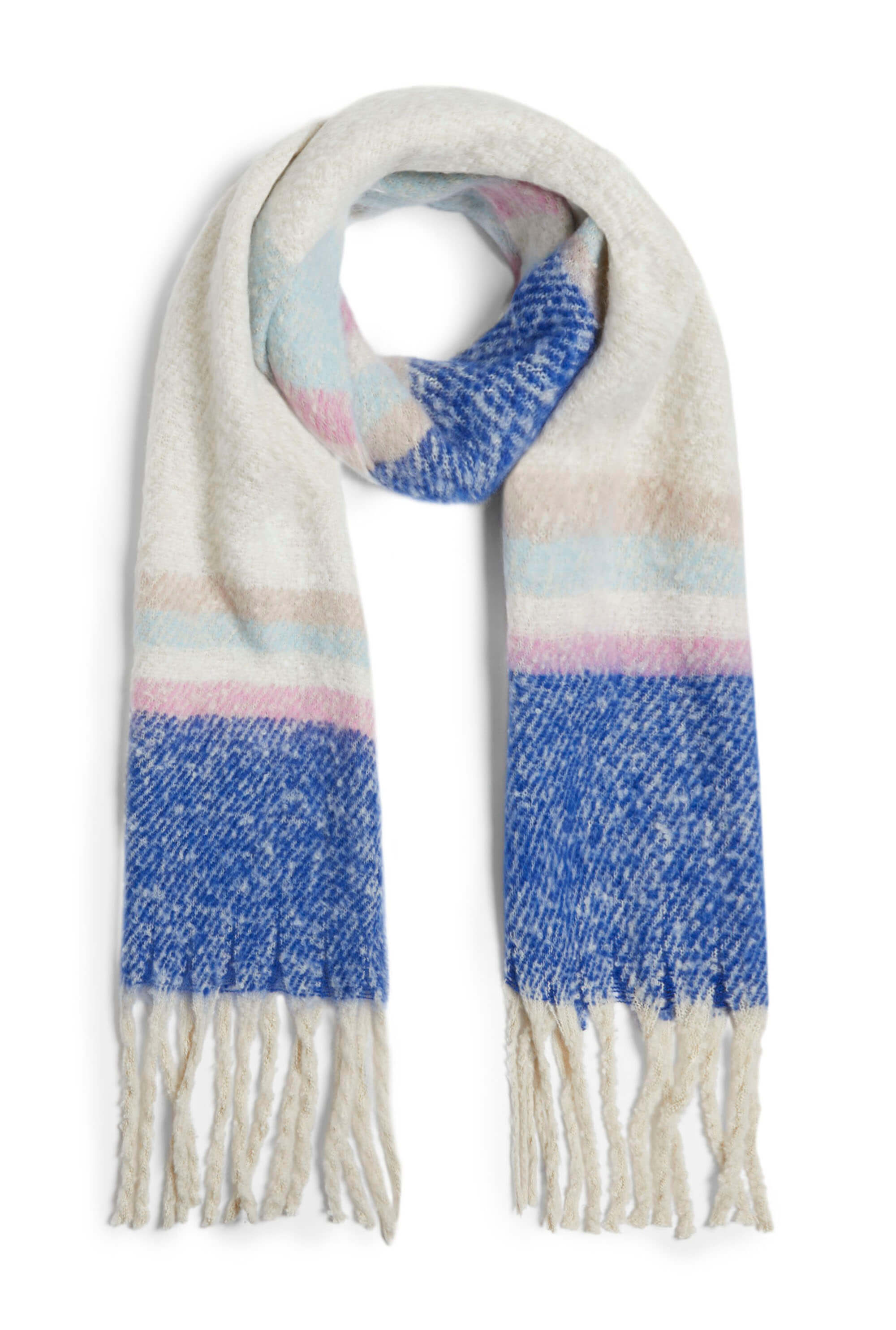 Blue and white blanket on sale scarf