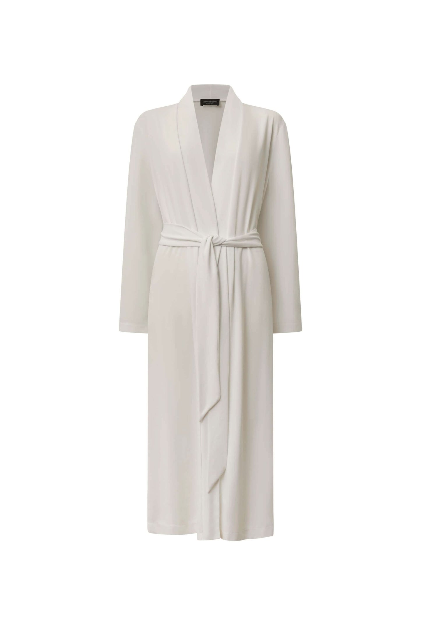 White Long Wrap Jersey Cardigan