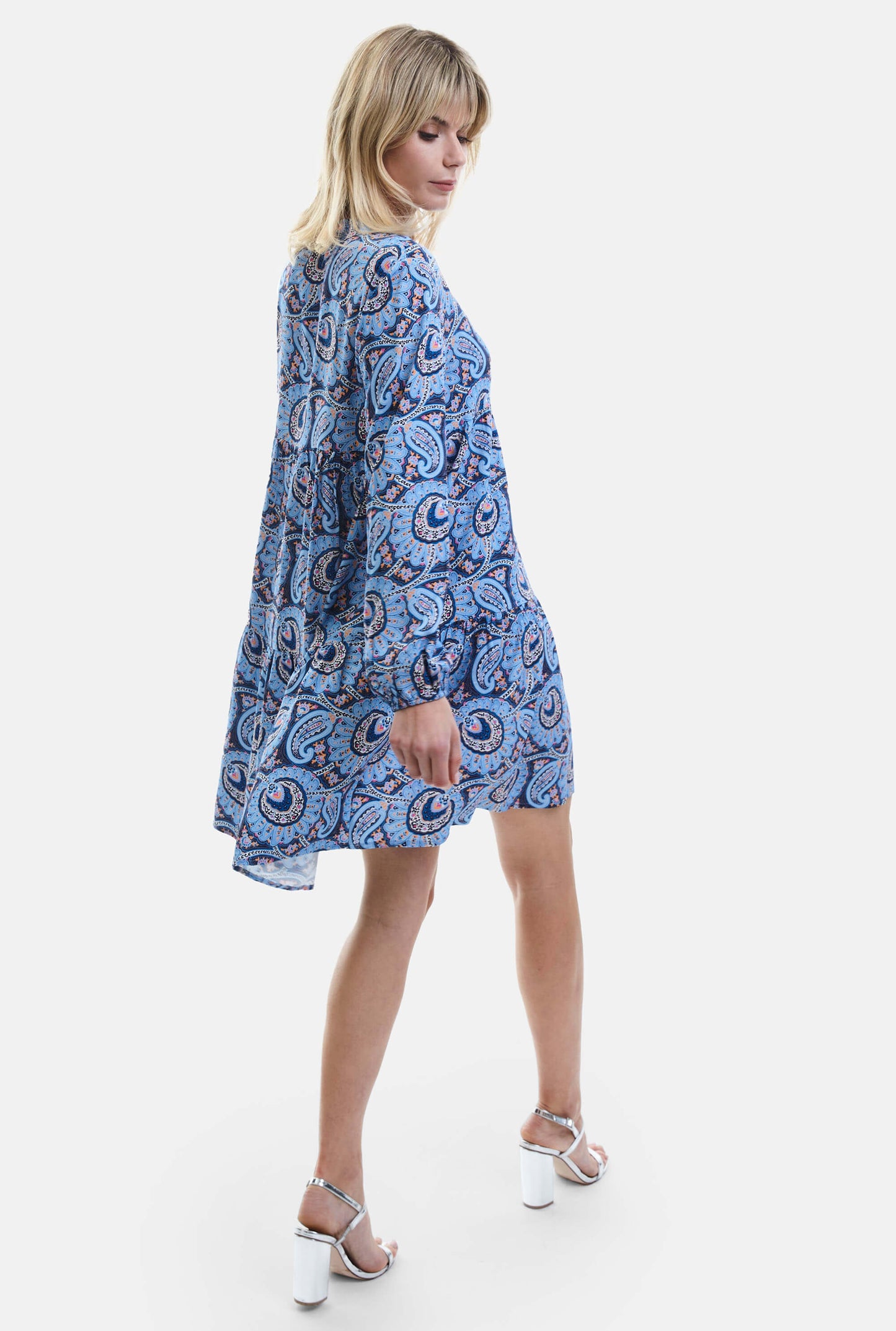 Short Paisley V-neck Dress - James Lakeland