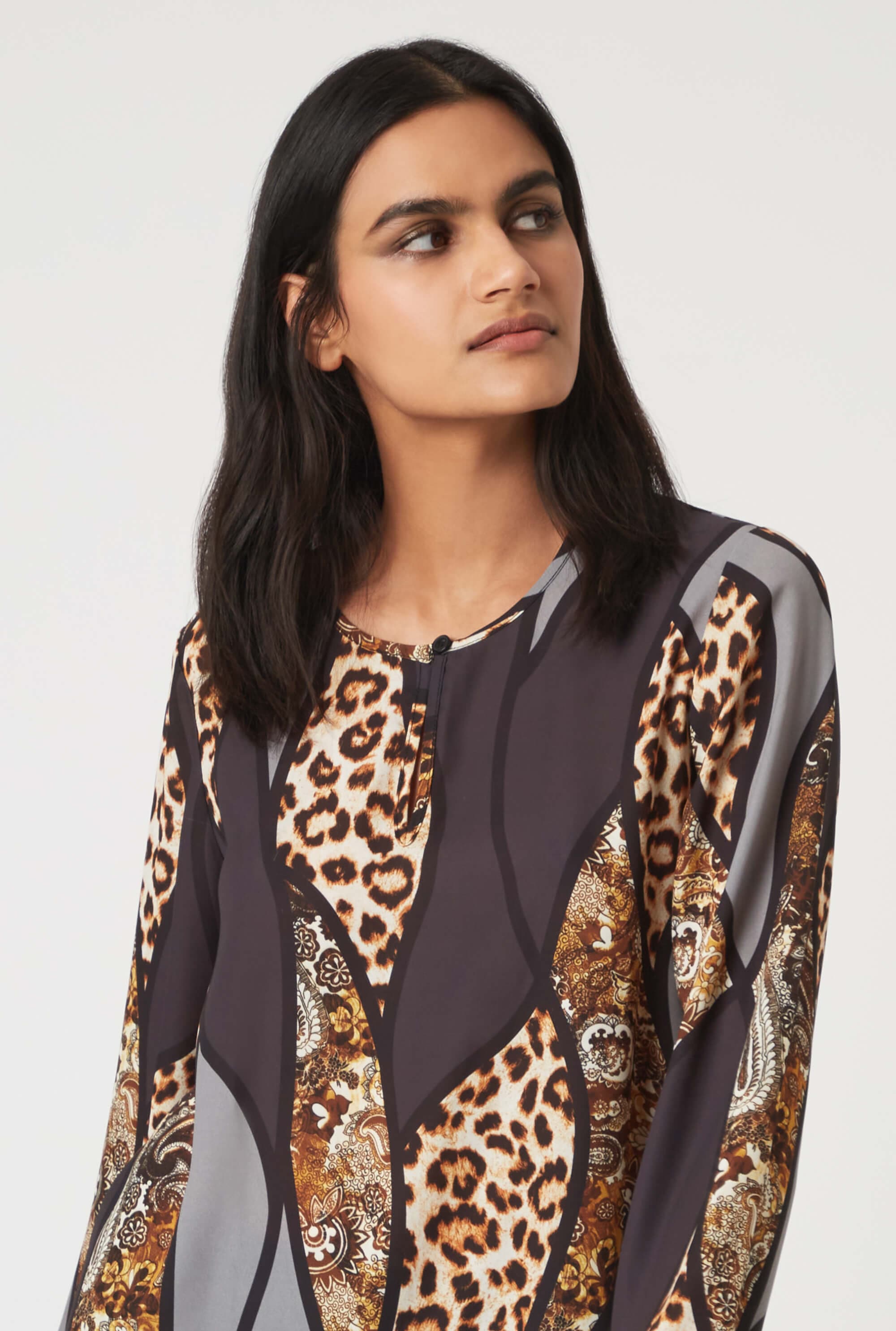 leopard blouse long sleeve