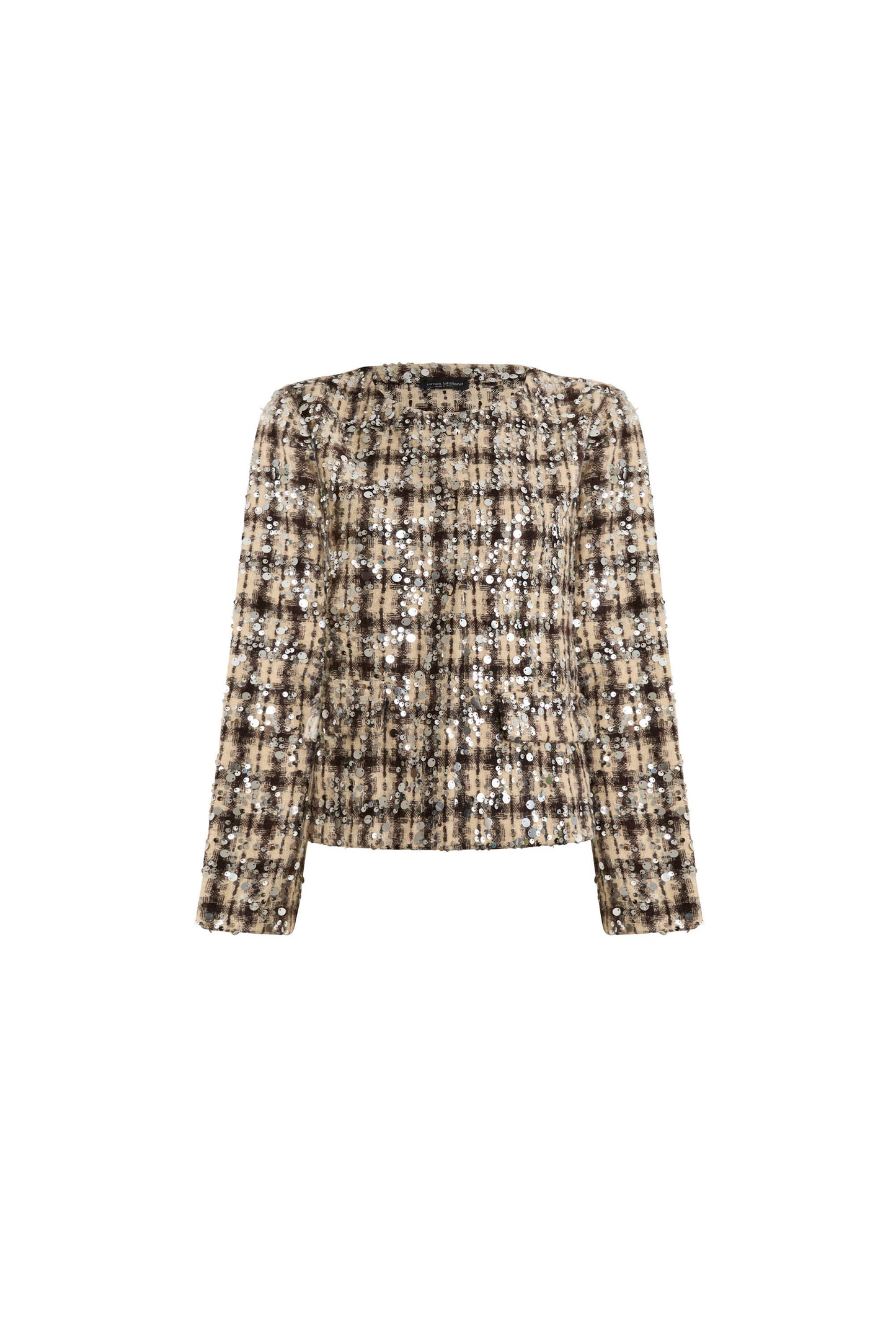 Sequin Tweed Beige Jacket