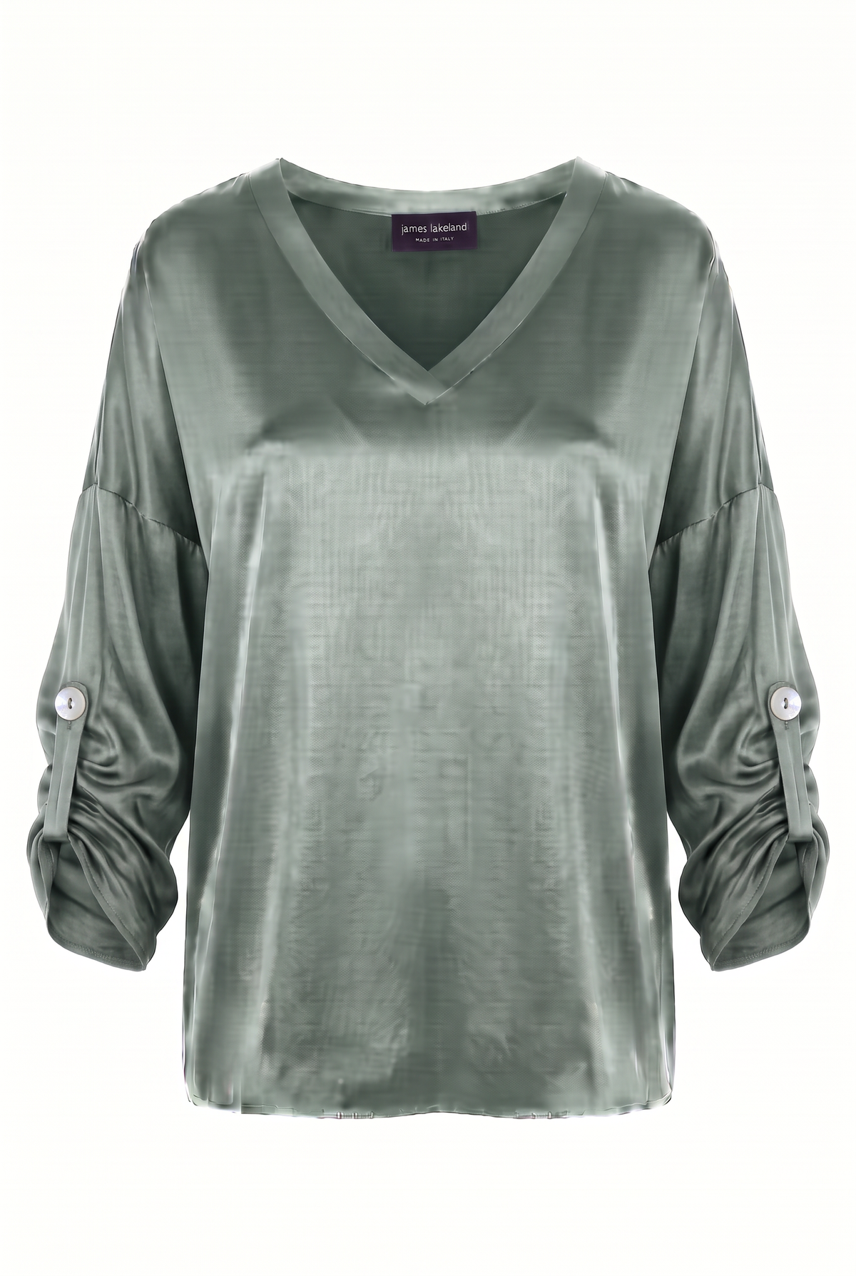 Satin Blouse Military