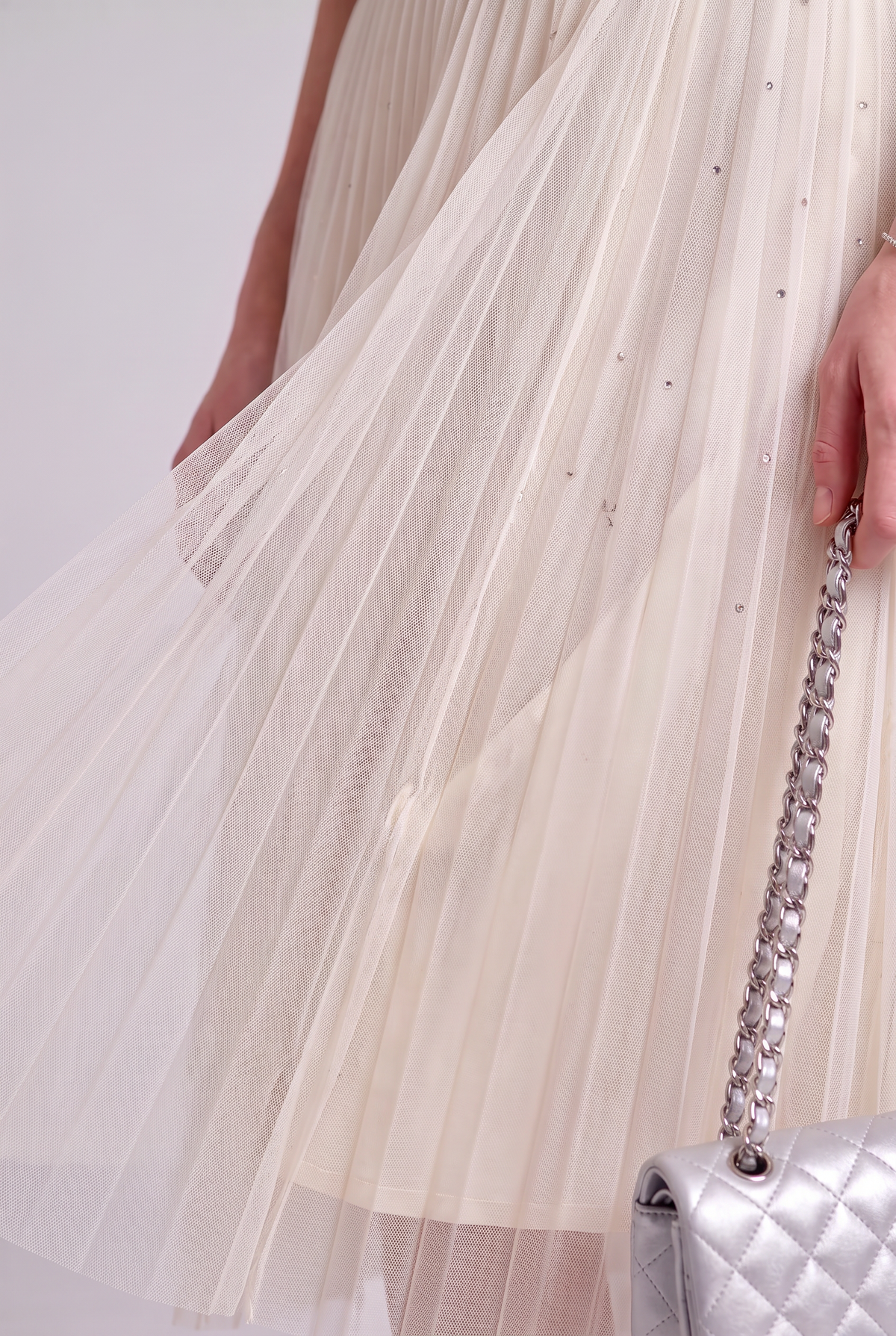 Tulle Swarovski Skirt Cream