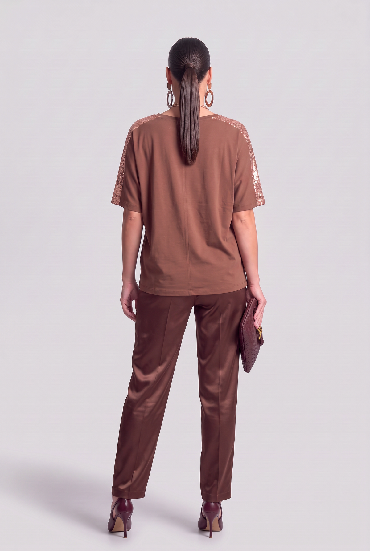 Paillettes Blouse Bronze