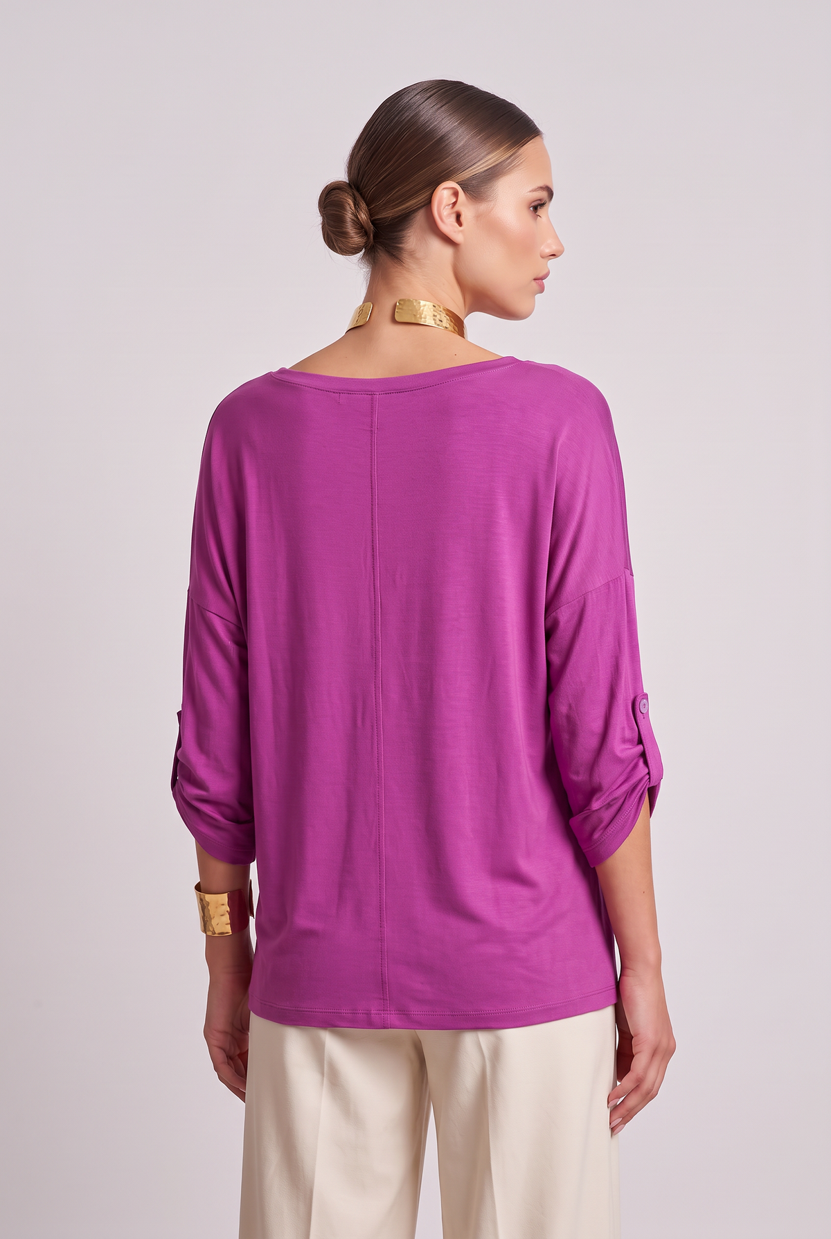 Satin Blouse Purple