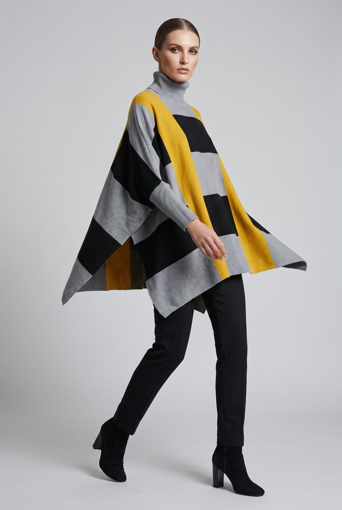 Mustard Accent Poncho