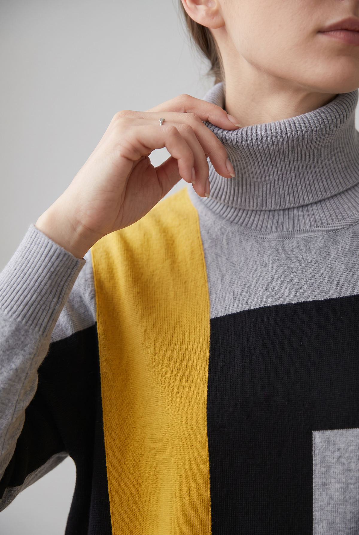 Mustard Accent Poncho