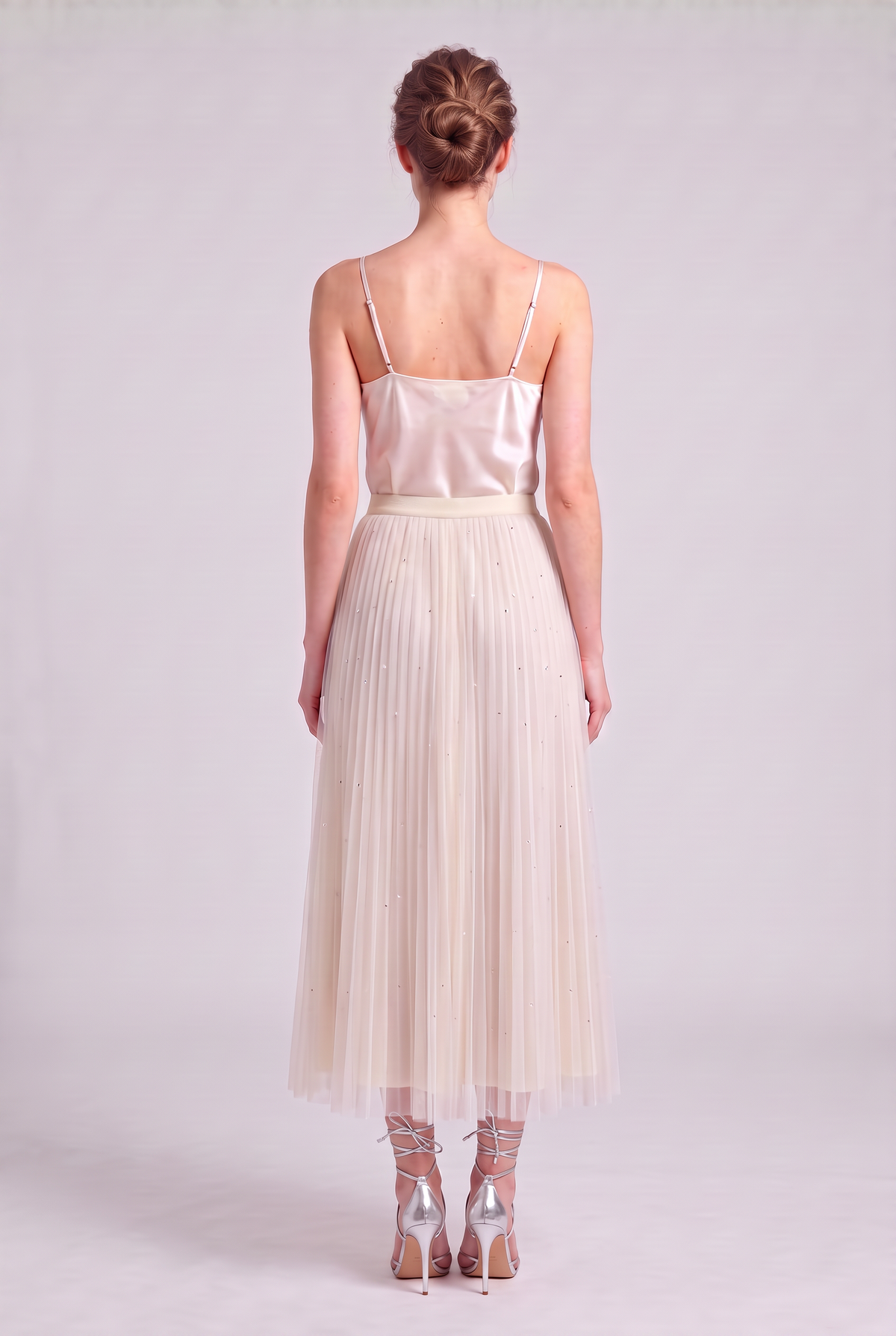 Tulle Swarovski Skirt Cream