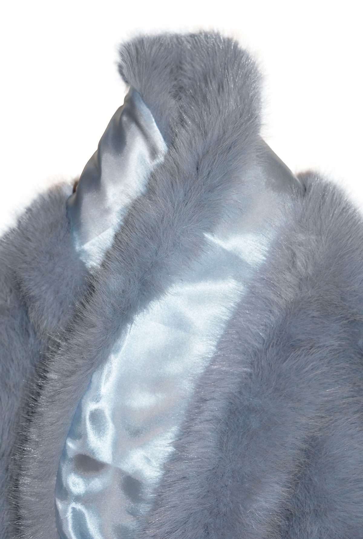 Pale Blue Faux Fur Wrap