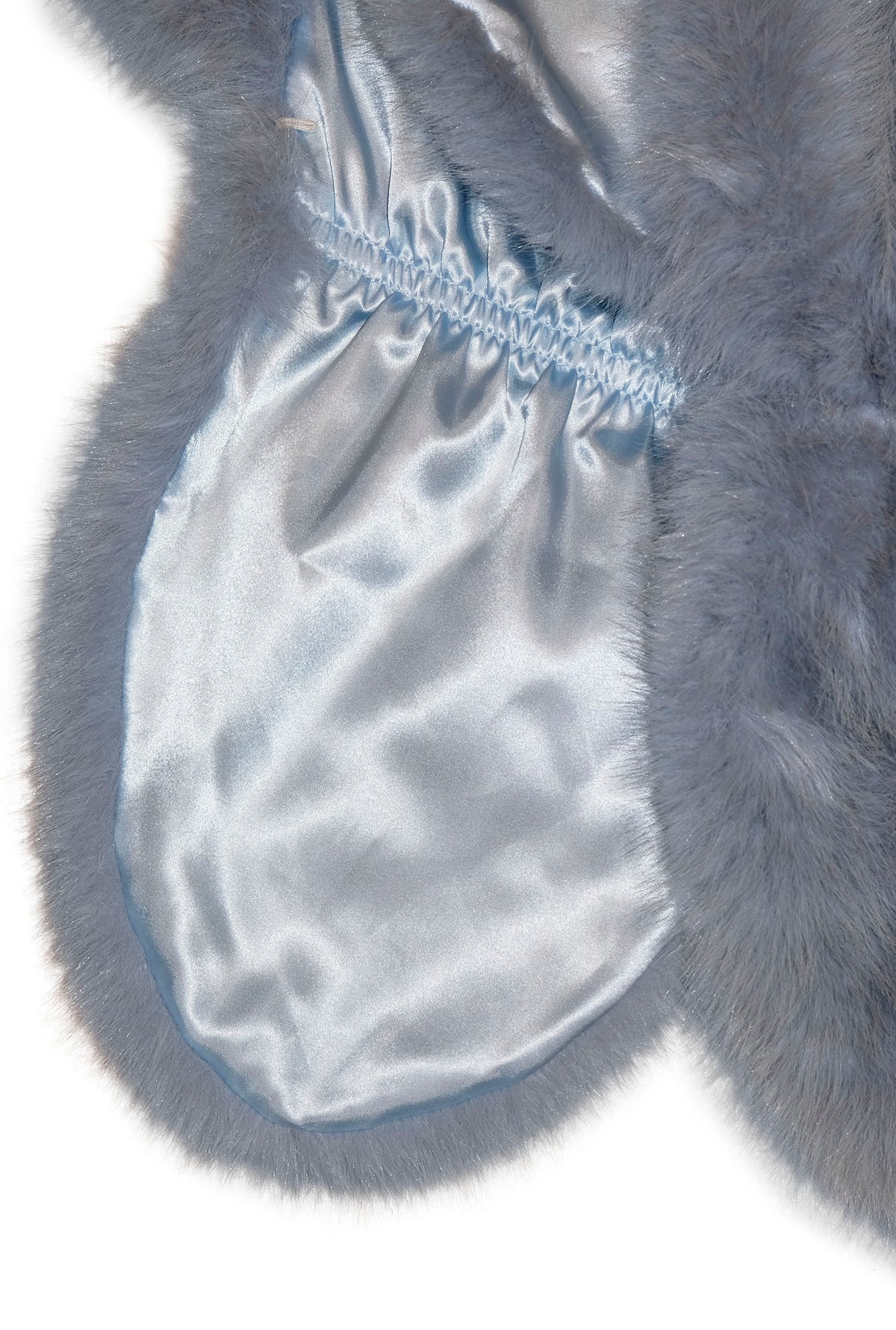 Pale Blue Faux Fur Wrap