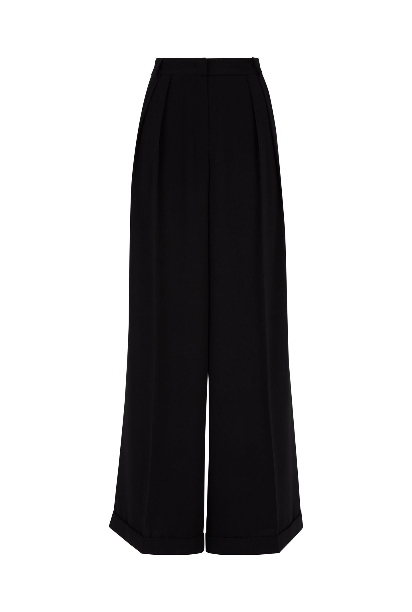 Pin Tuck Flared Trousers