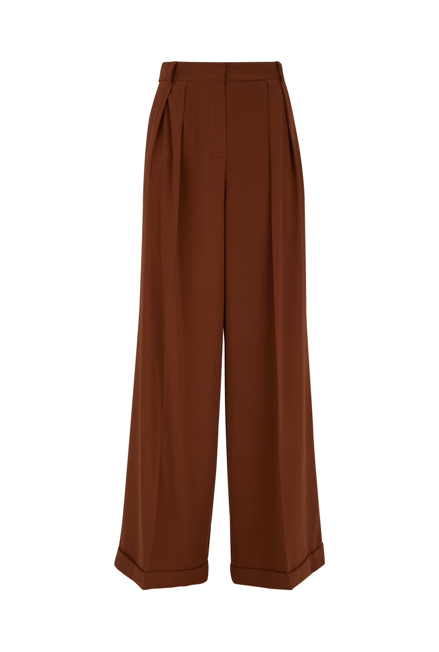 Pin Tuck Flared Trousers