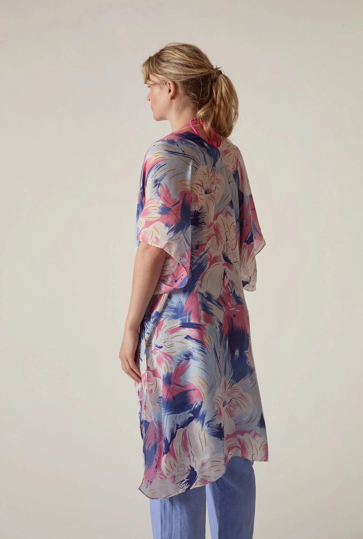 Blue Iris Print Kaftan