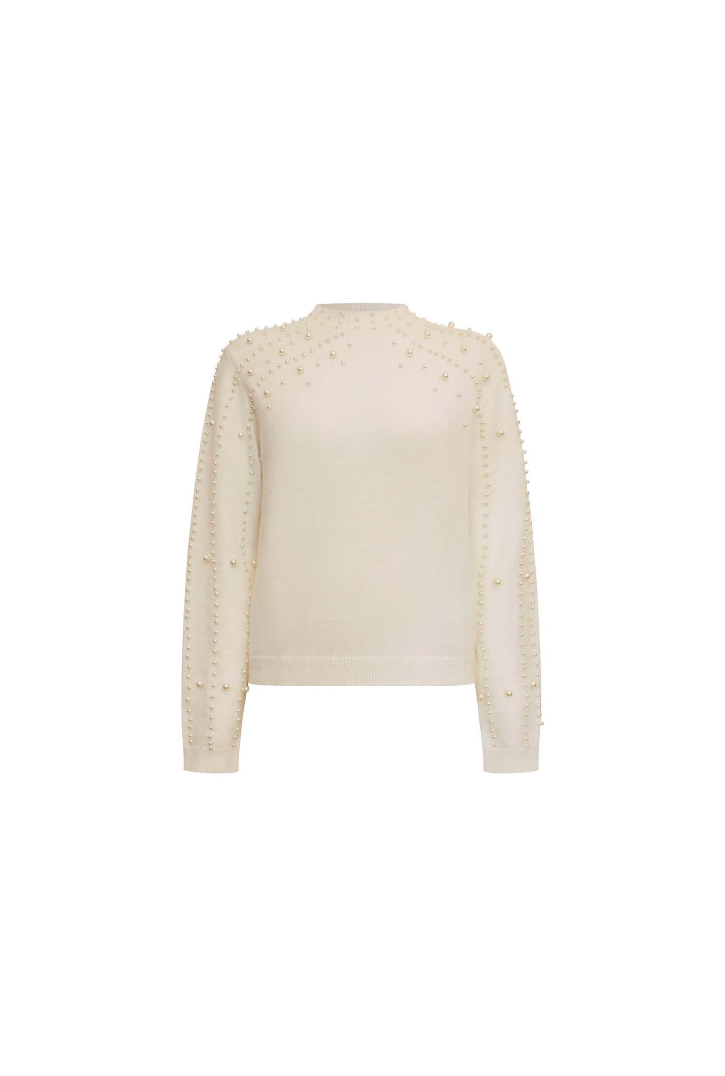 Cream Pearl Sleeve Jumper
