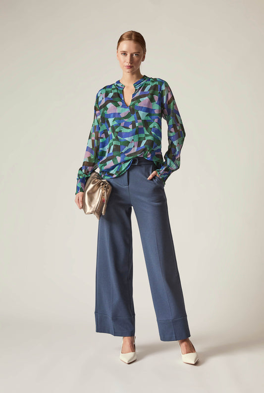 Abstract Print Blouse