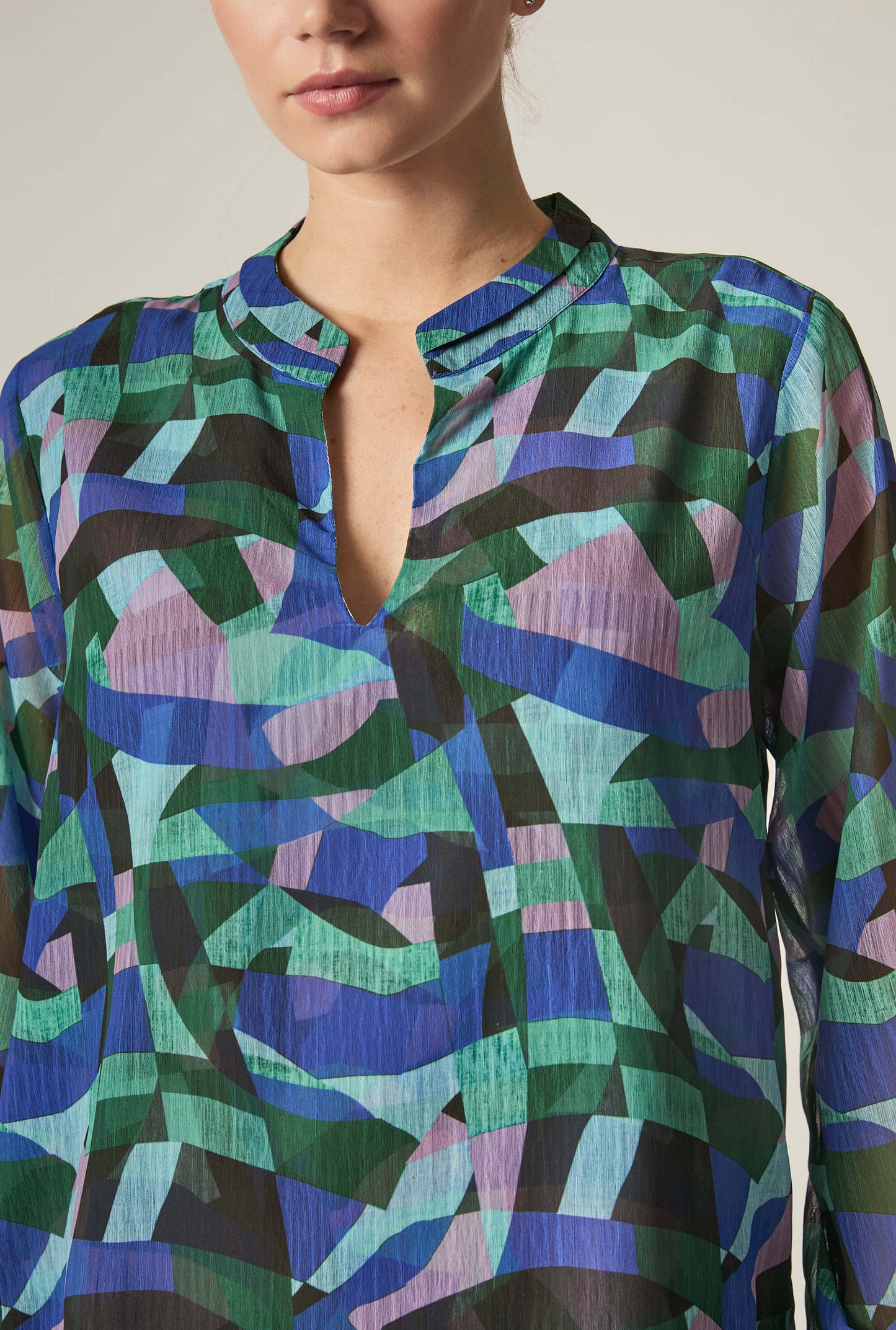 Abstract Print Blouse