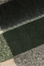 Asymmetrical Checkered Scarf Green