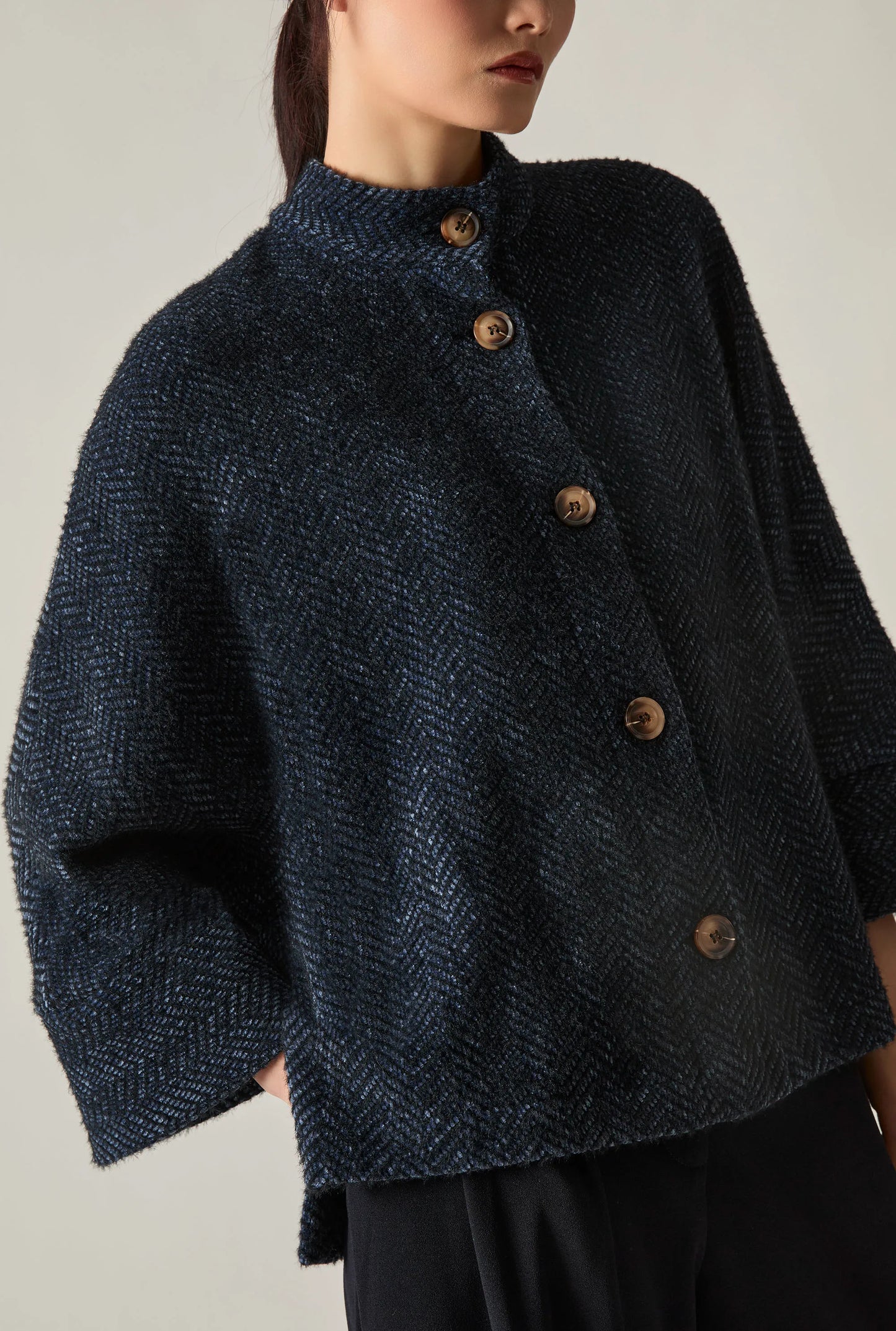 Batwing Black and Navy Jacket