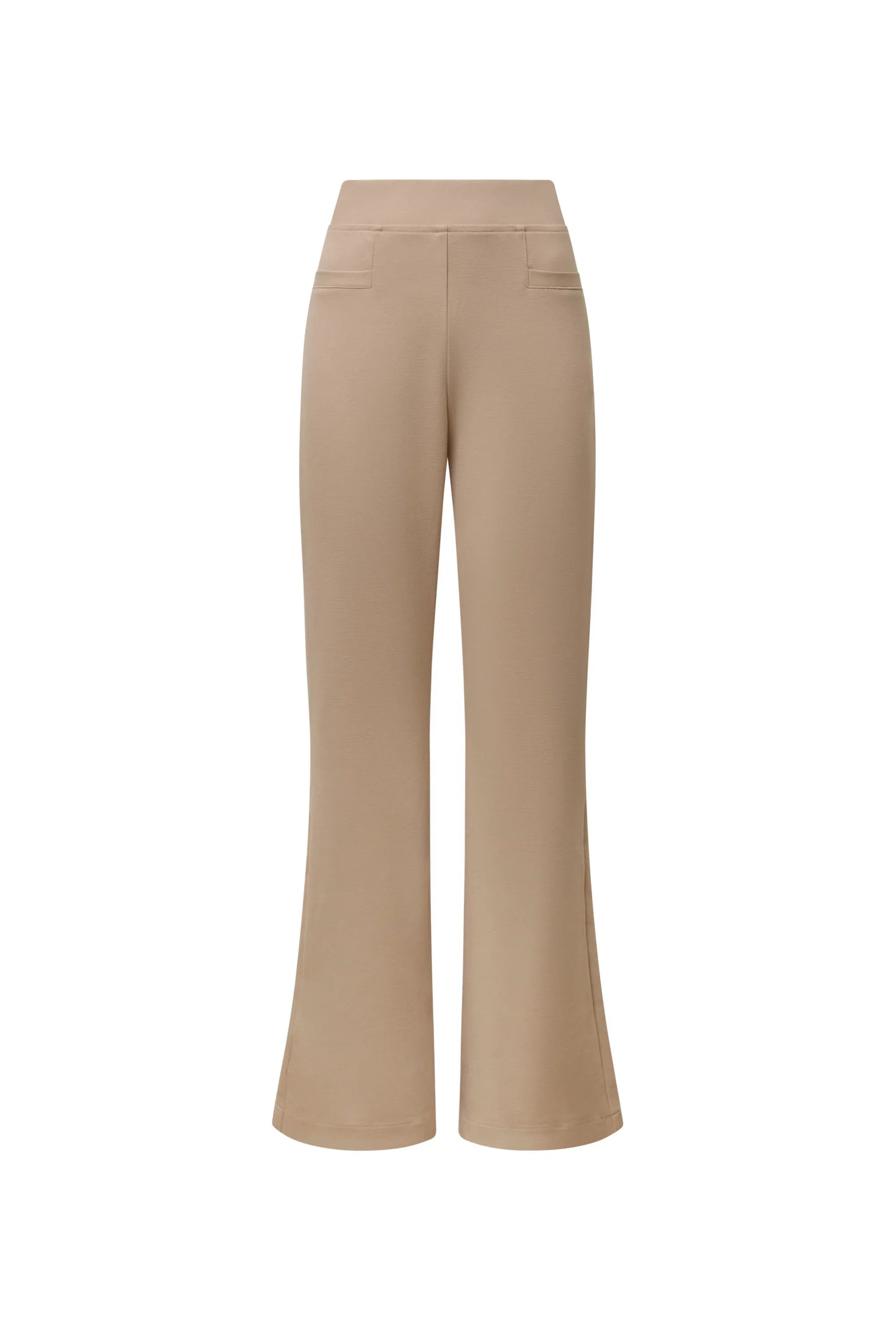Beige Bootleg Trousers