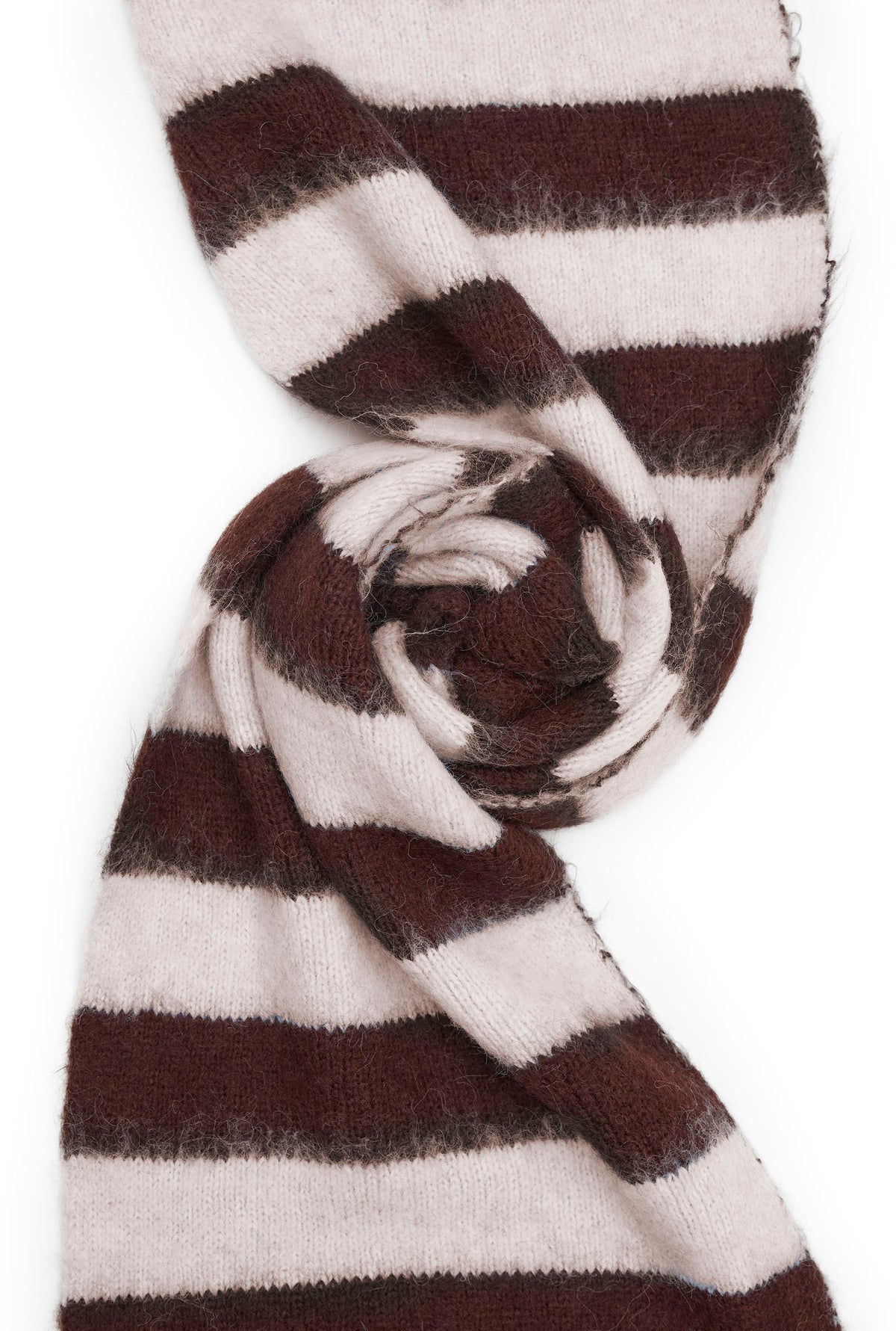 Beige & Brown Stripe Blanket Scarf