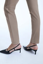 Beige Cigarette Trousers