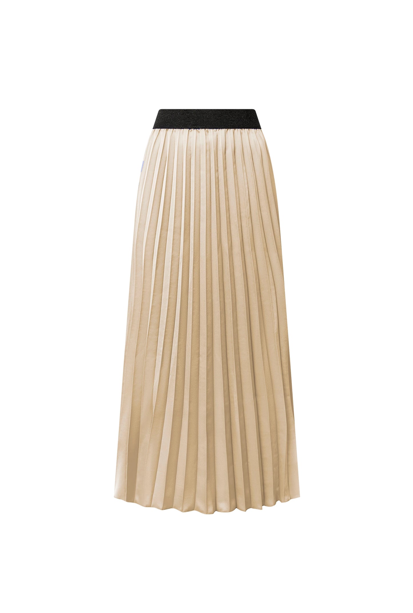 Beige Pleated Maxi Skirt