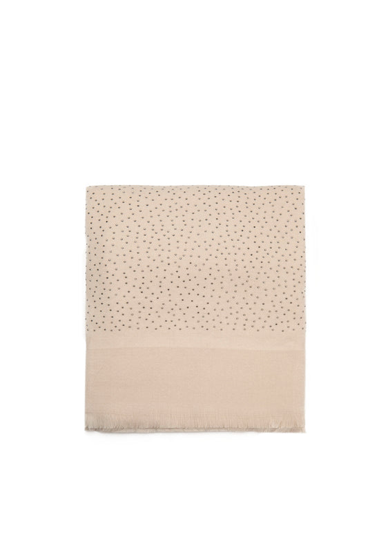 Beige Silver Stud Scarf