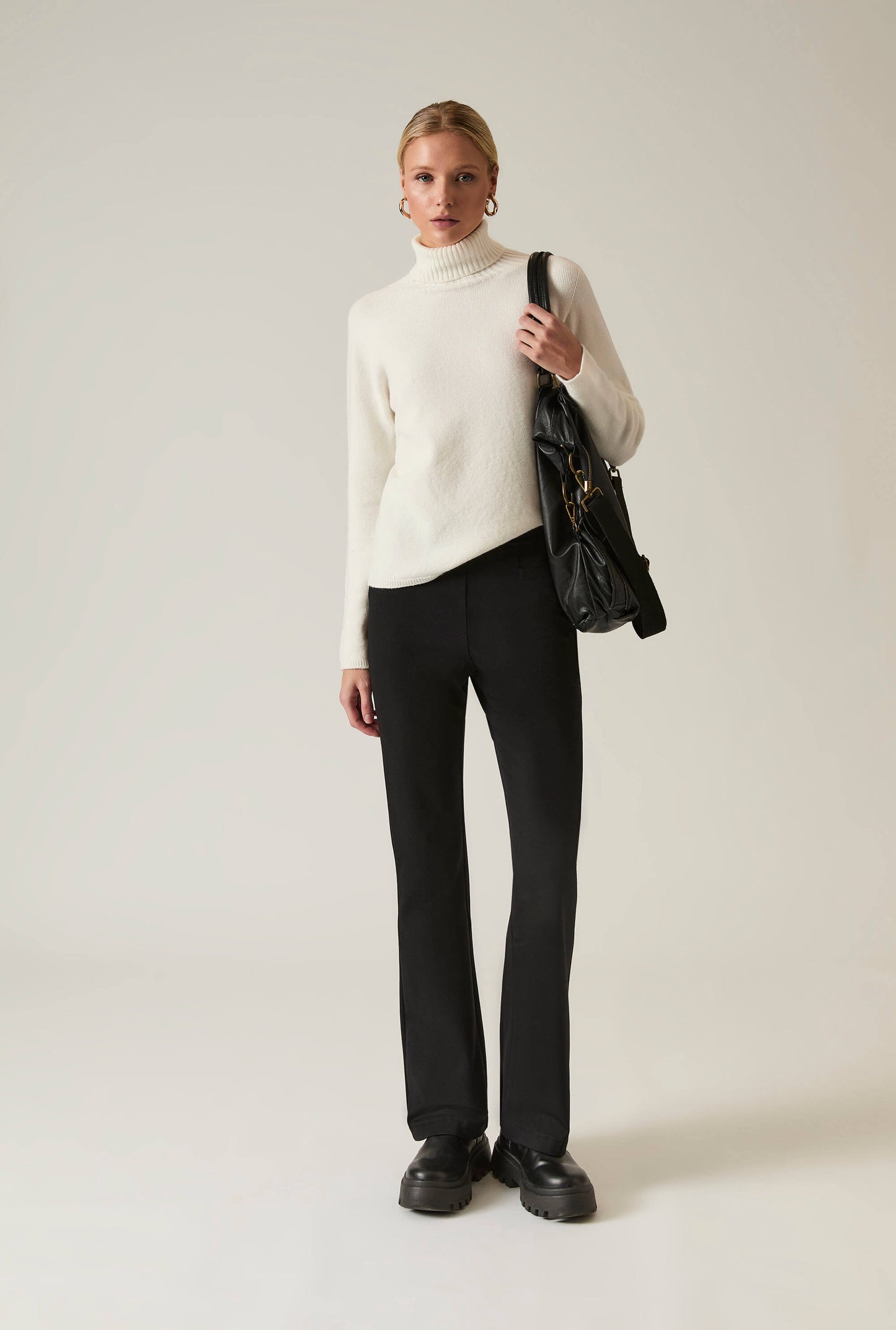 Black Bootleg Trousers