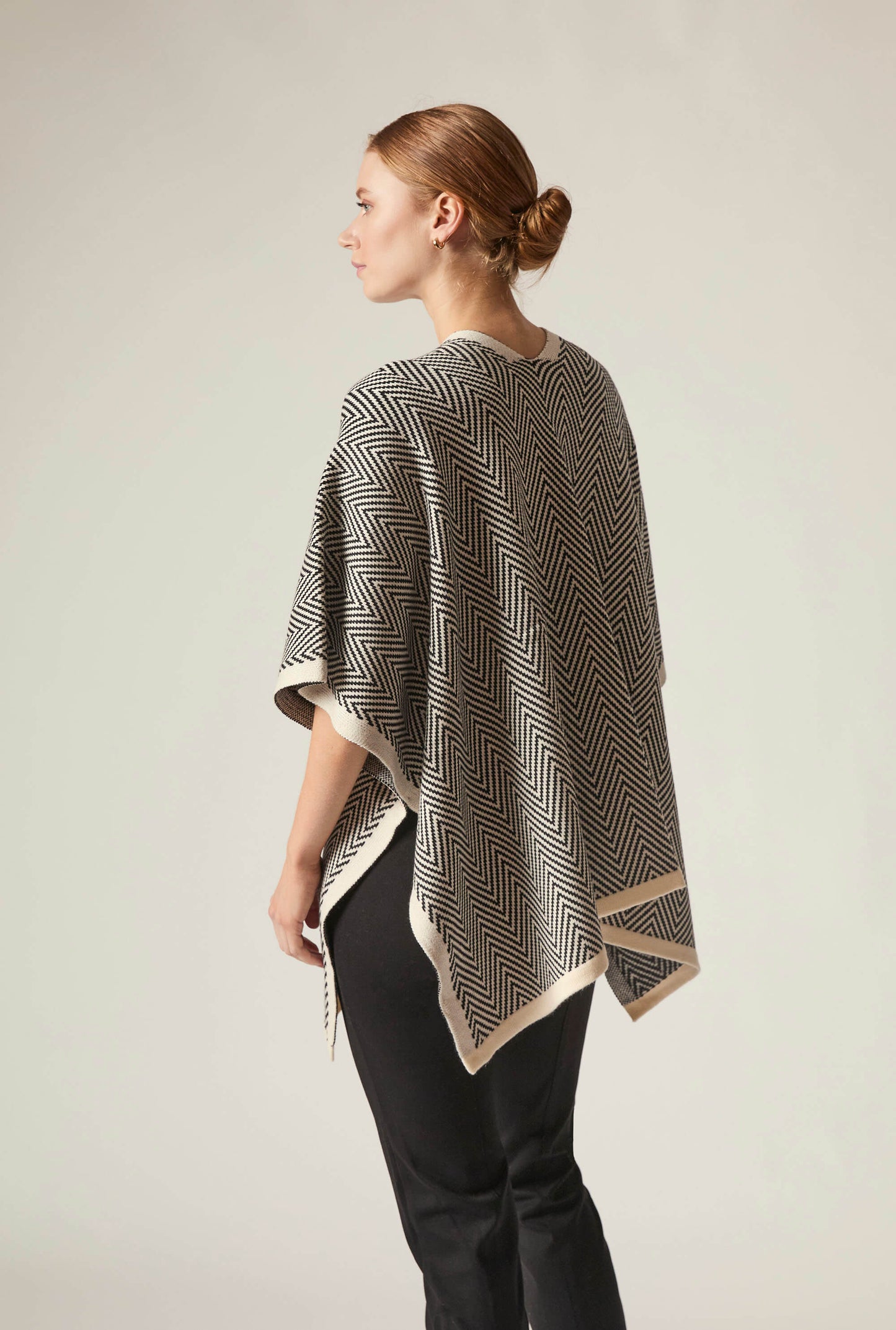 Black Chevron Knit Wrap