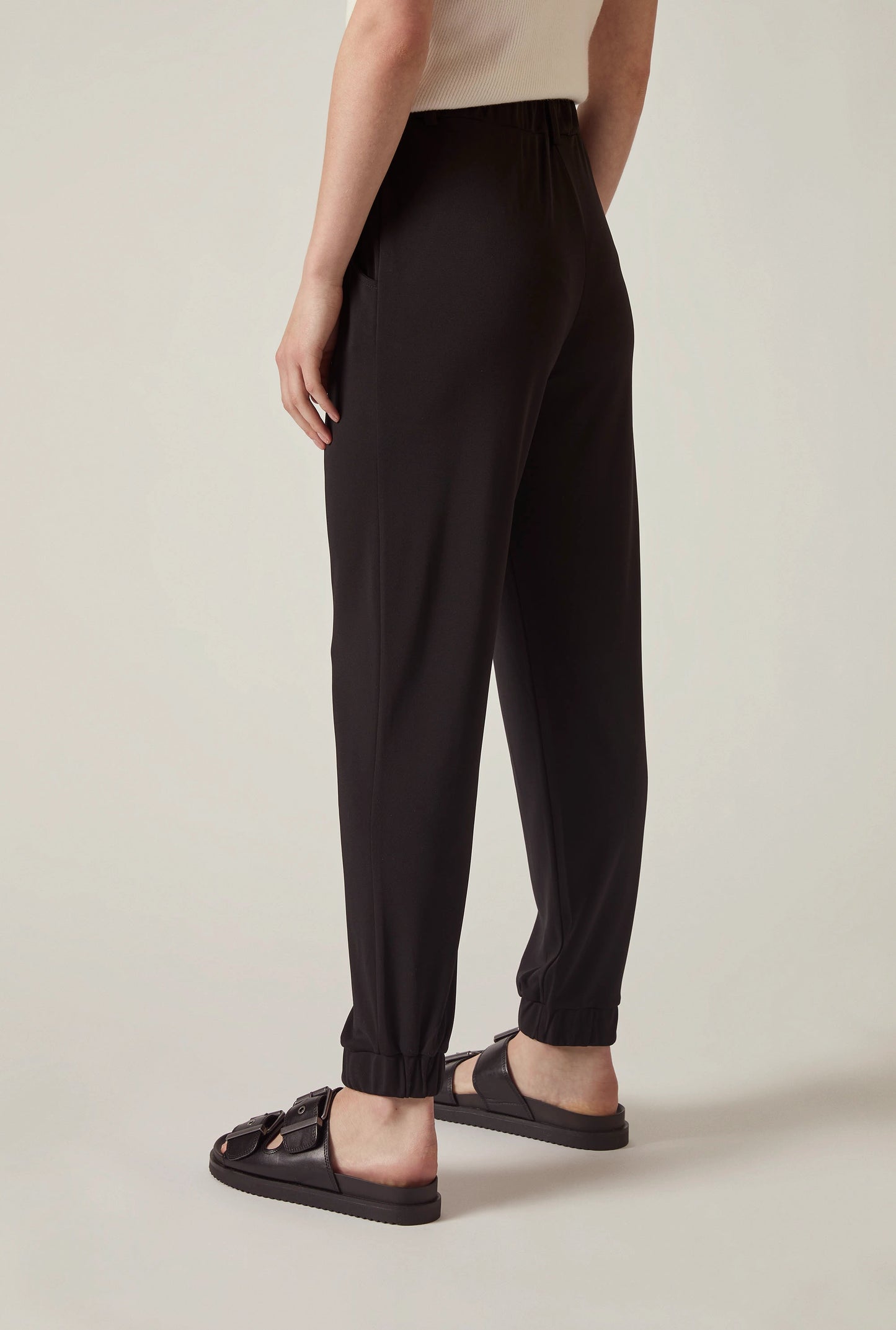 Black Jersey Jogger Trousers