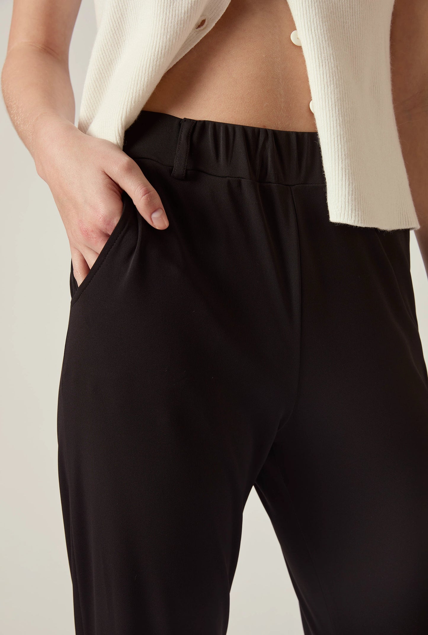 Black Jersey Jogger Trousers
