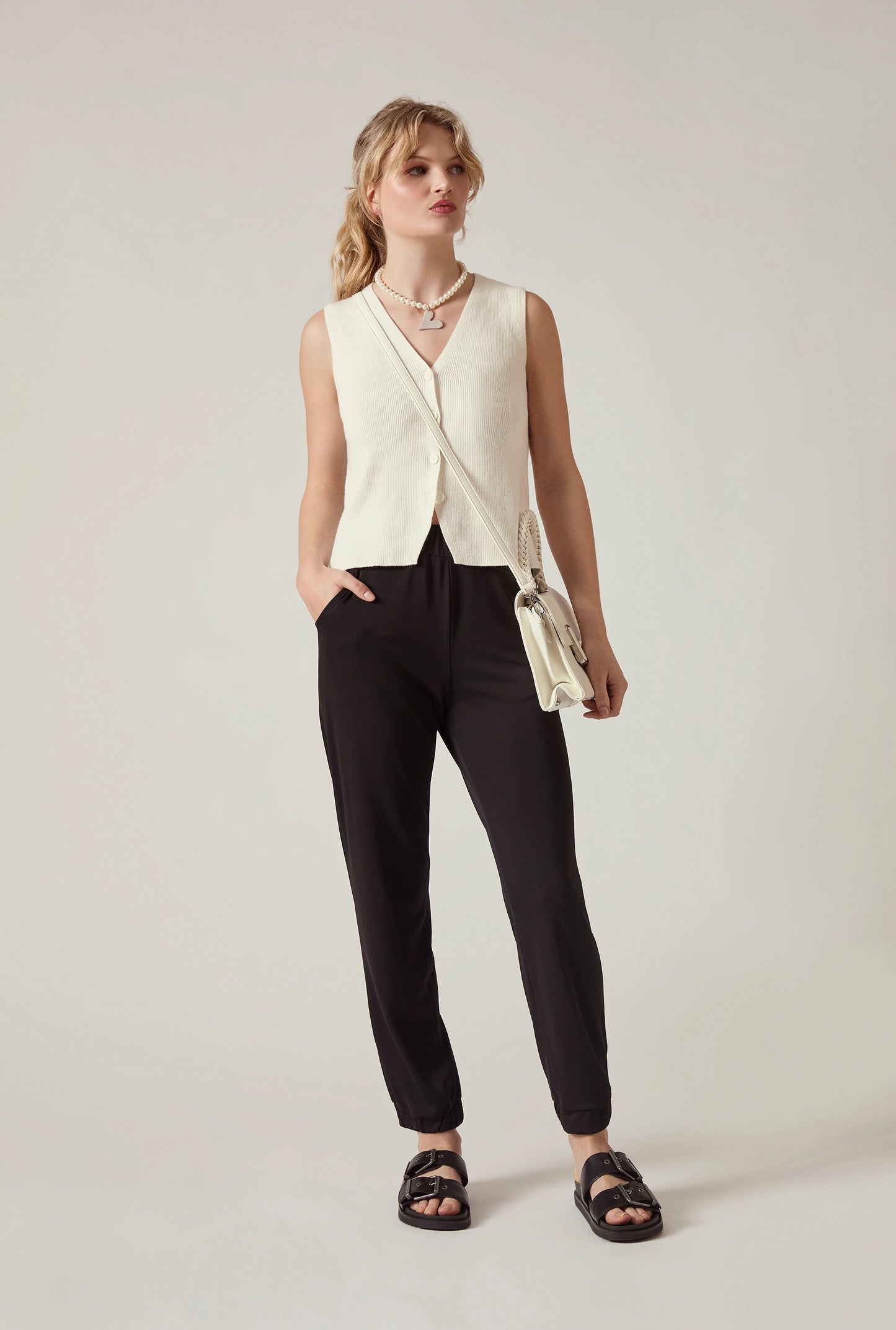 Black Jersey Jogger Trousers