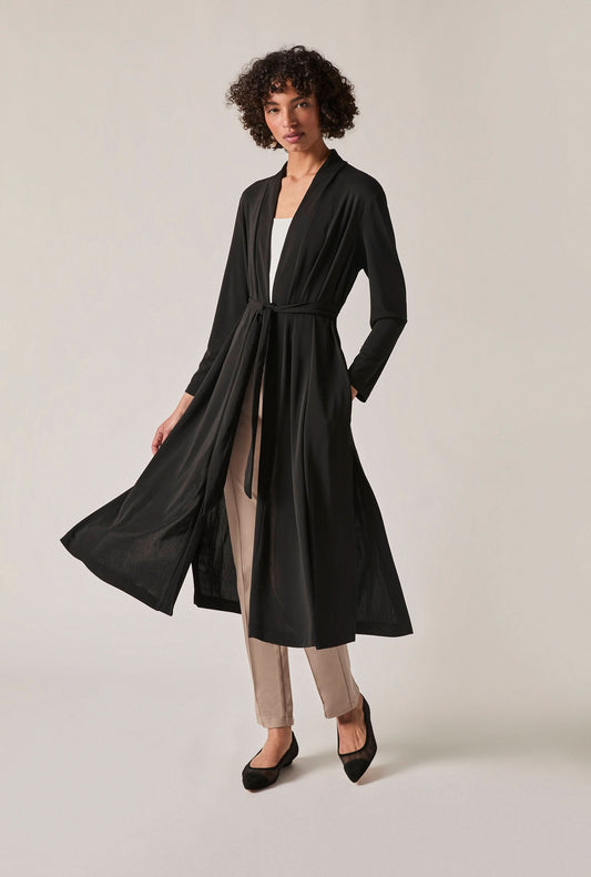 Black Jersey Longline Cardigan