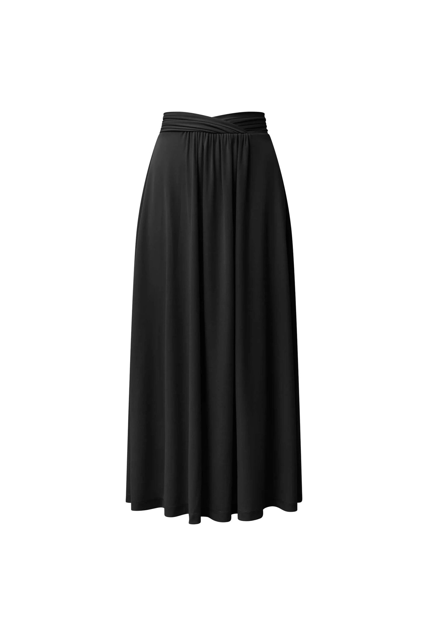 Black Jersey Midi Skirt