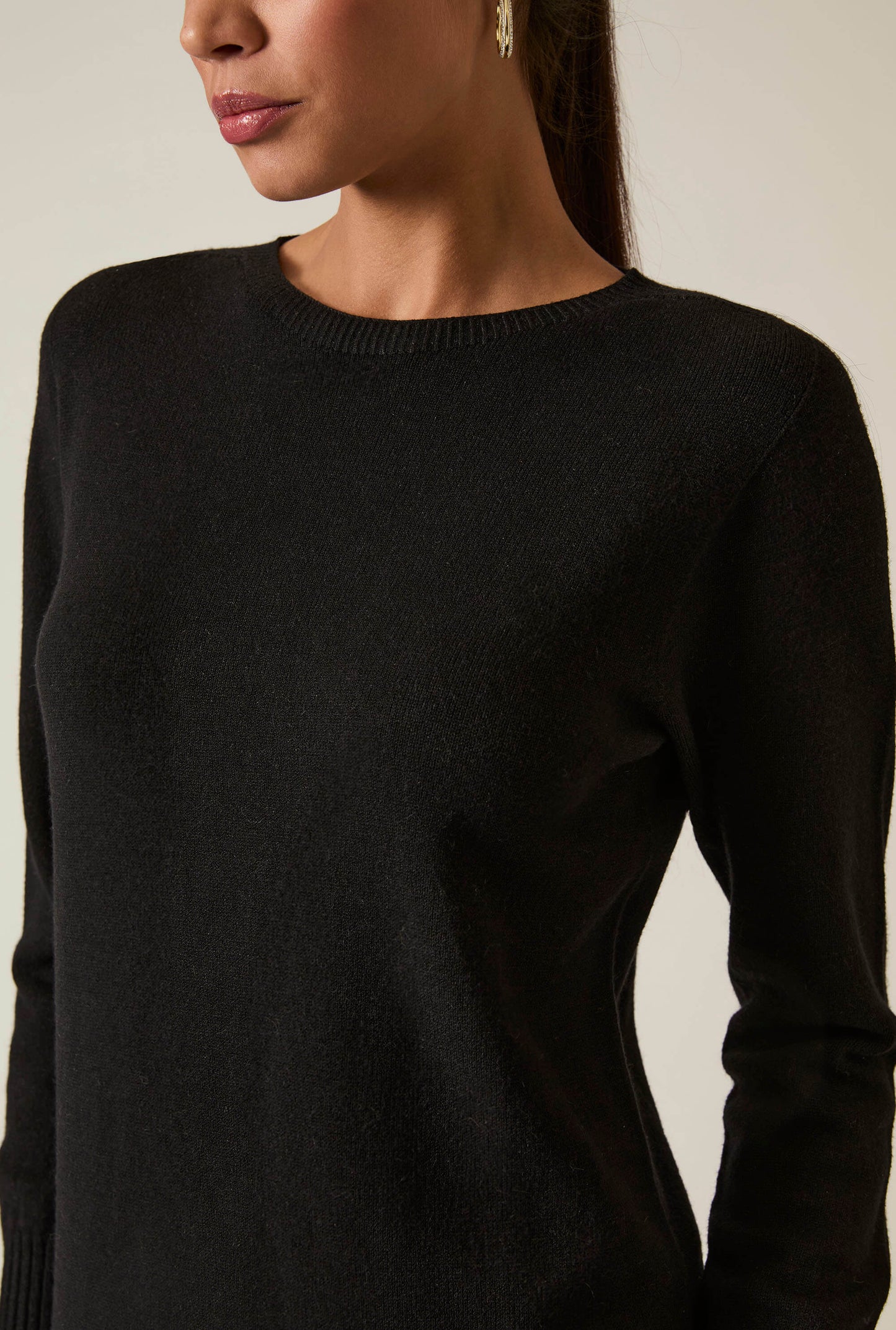 Black Knitted Midi Dress