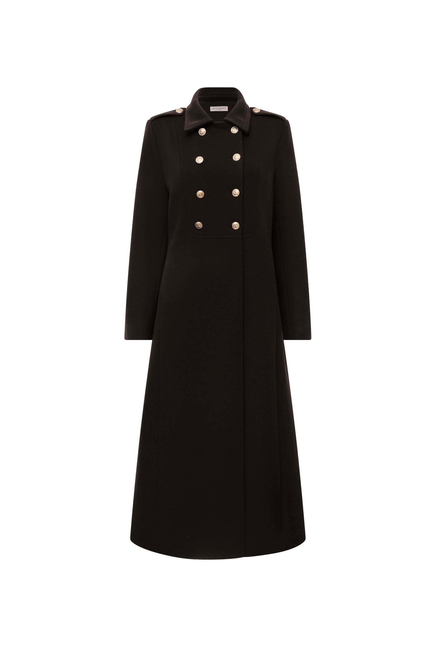 Black Long Military Coat