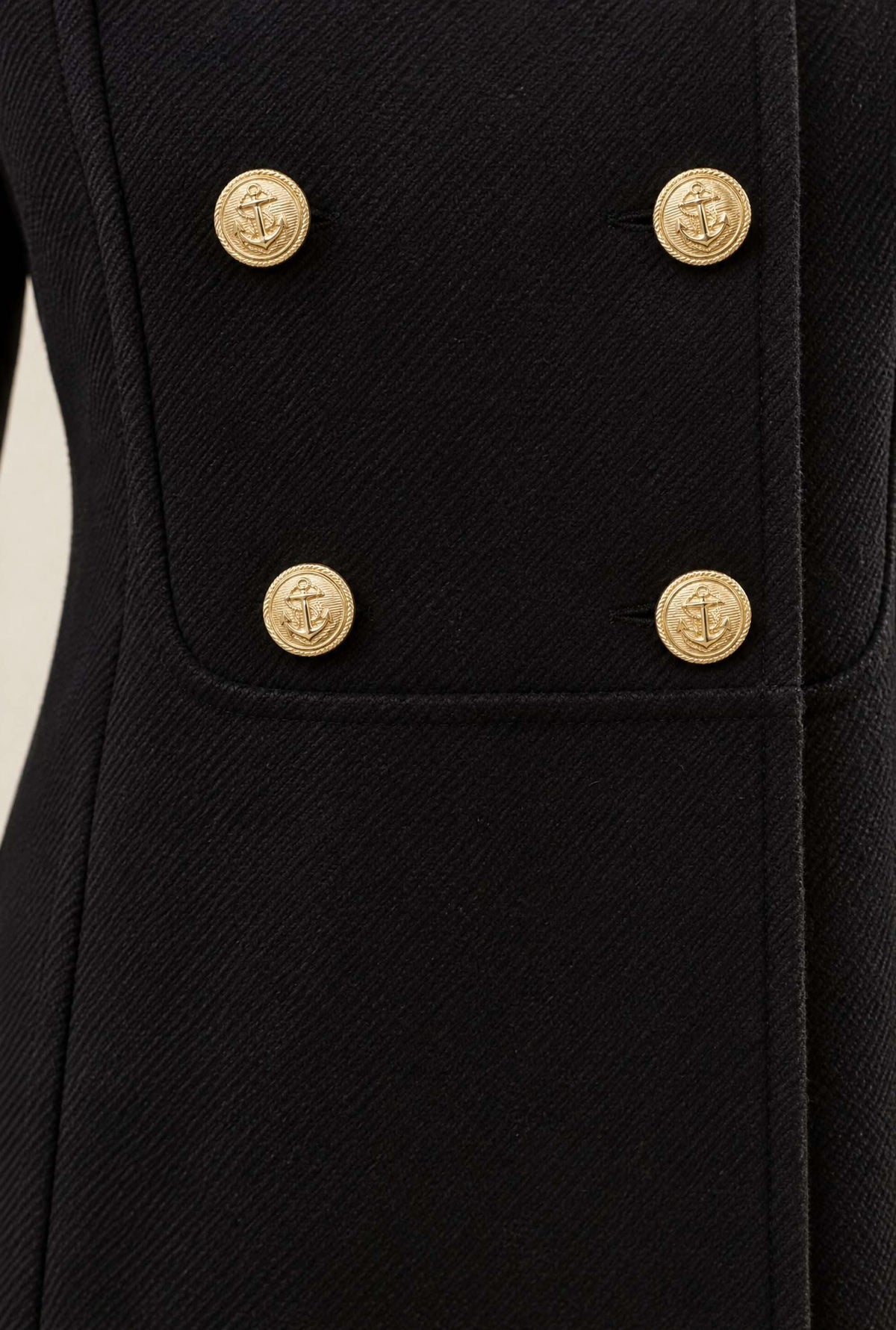 Black Military Long Coat