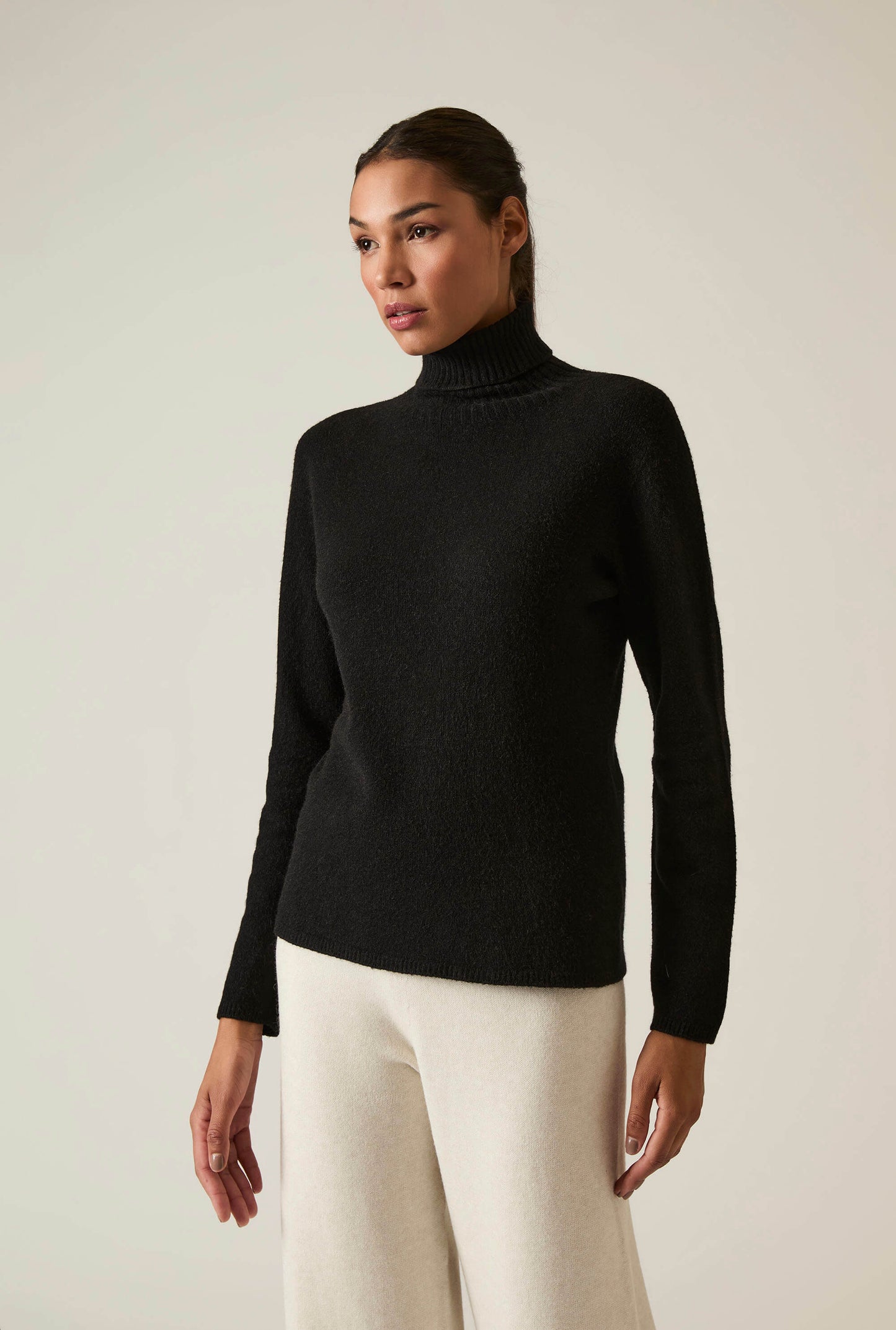 Black Polo Neck Jumper