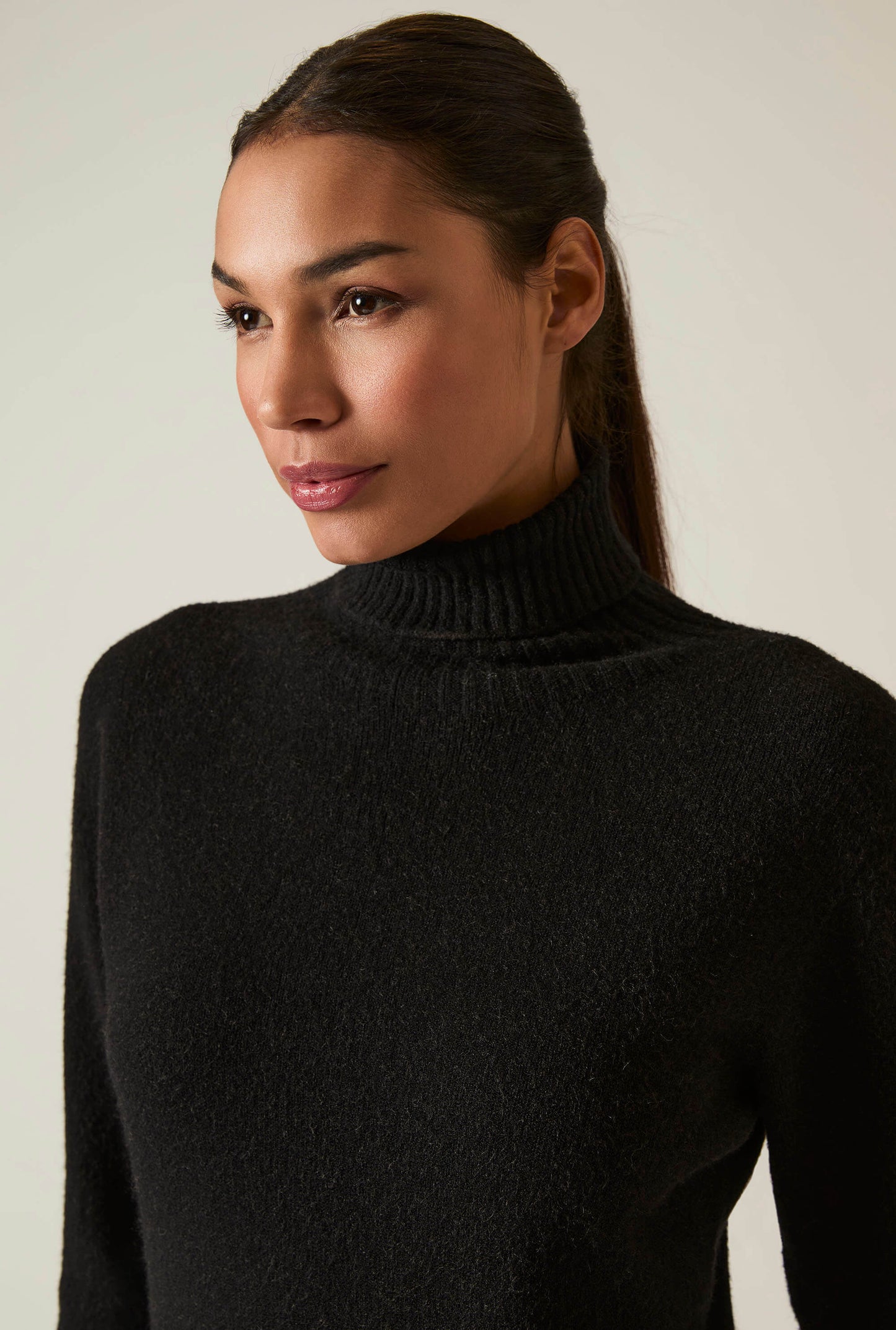 Black Polo Neck Jumper