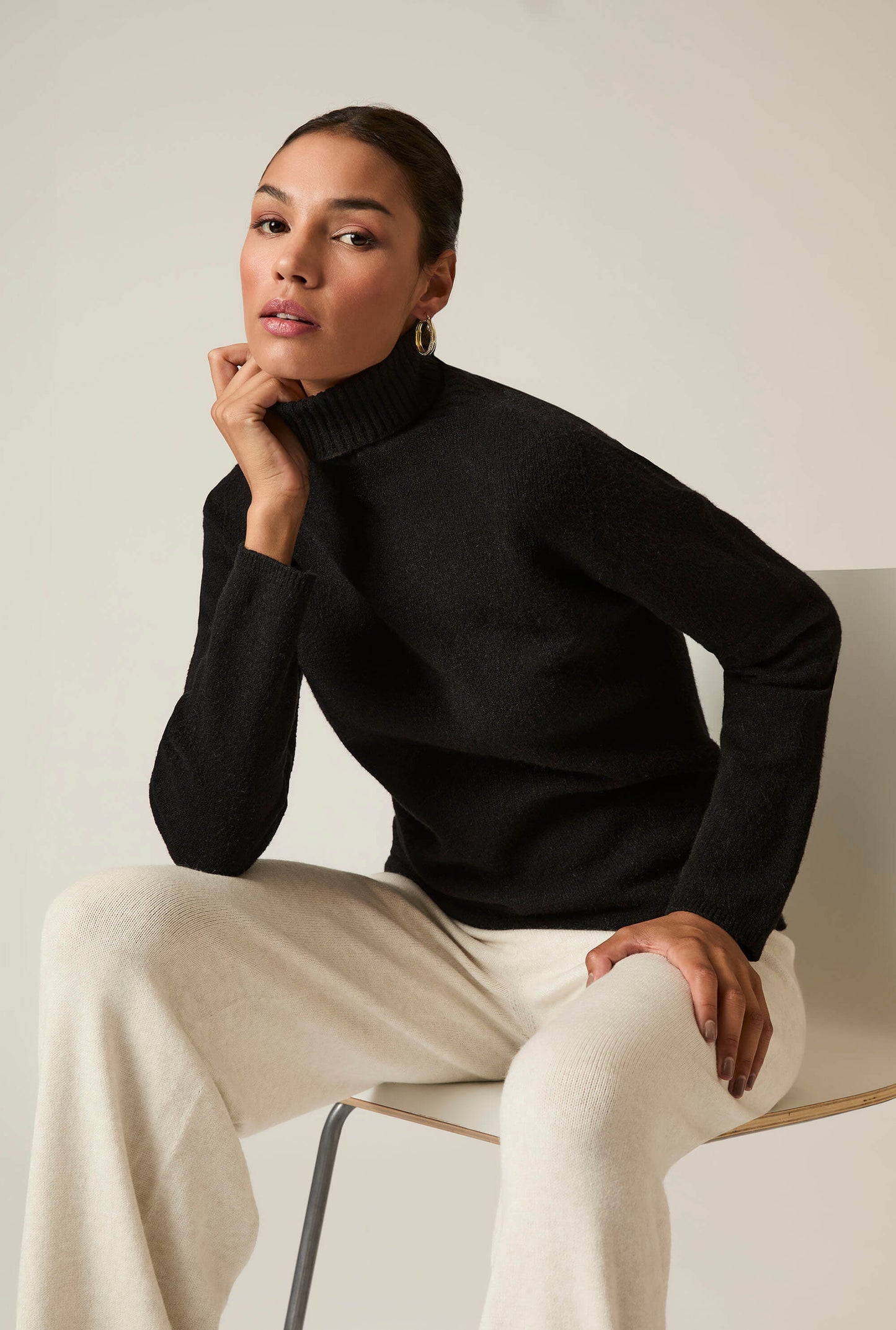 Black Polo Neck Jumper